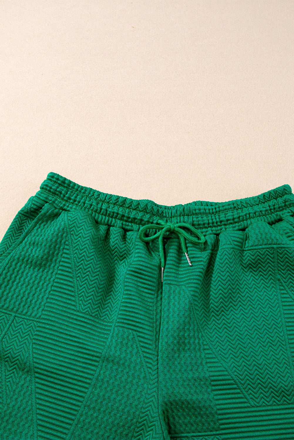 Textured Ruffle Top Shorts Set