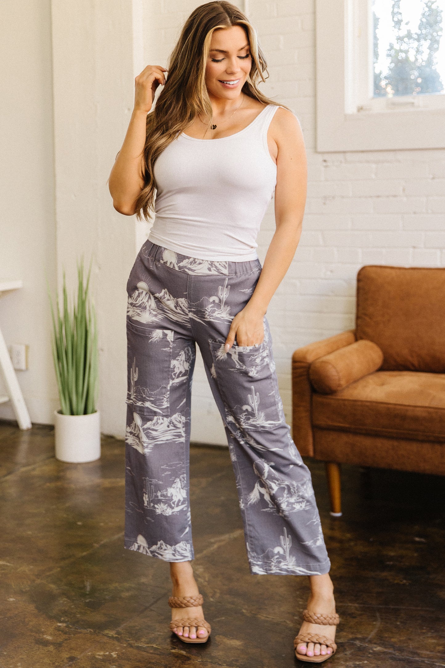 Wild West Vintage Printed Jeans