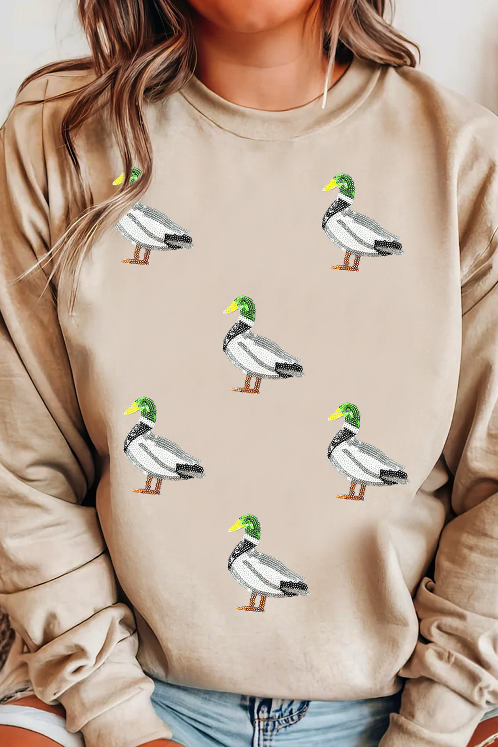 Sequin Mallard Duck Sweatshirt