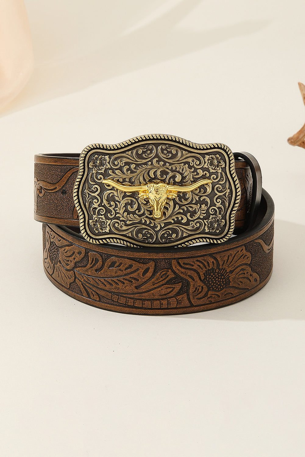 Western Vegan Leather Belt