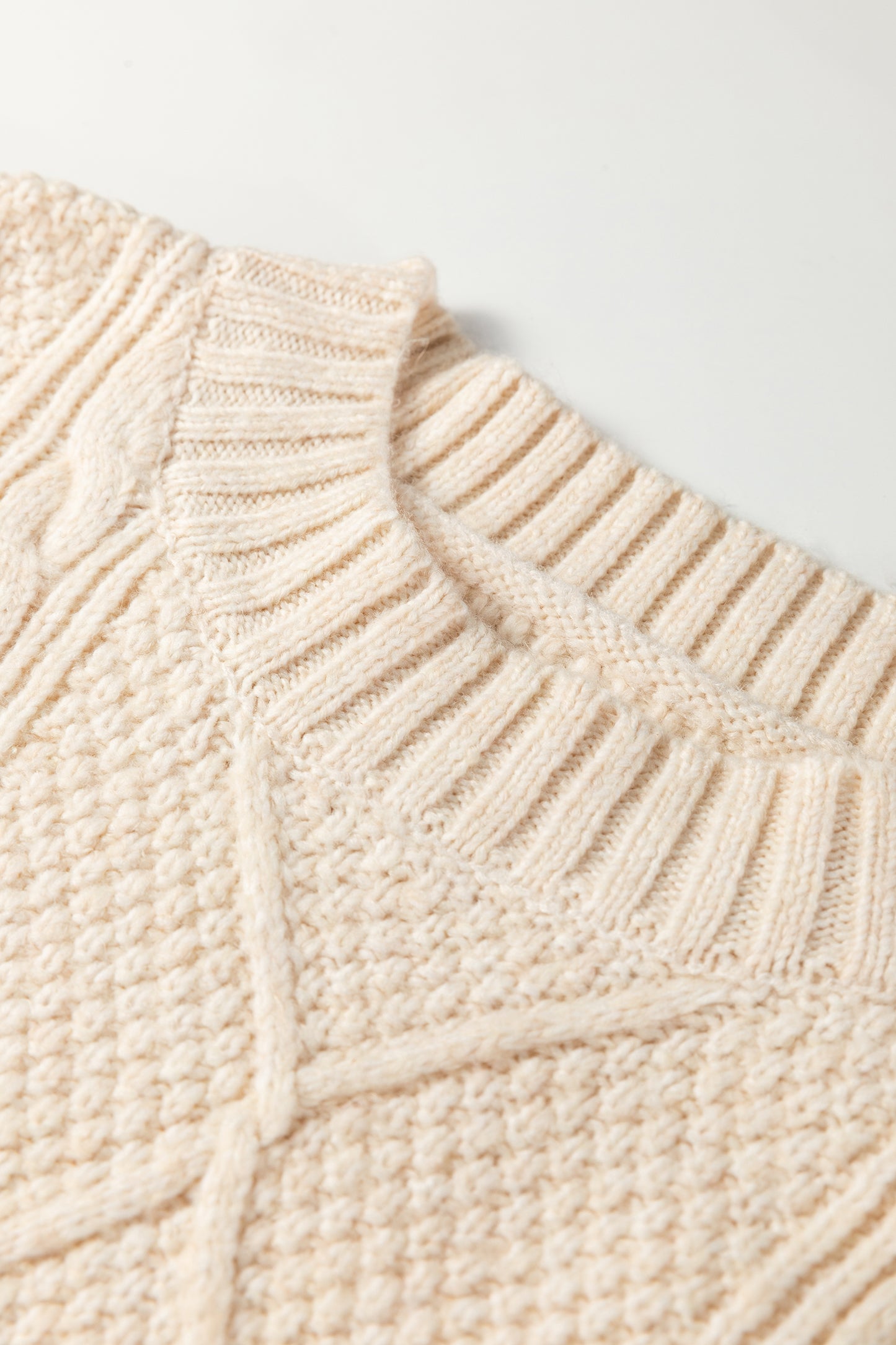 Relaxed Cable Knit  Sweater Dress