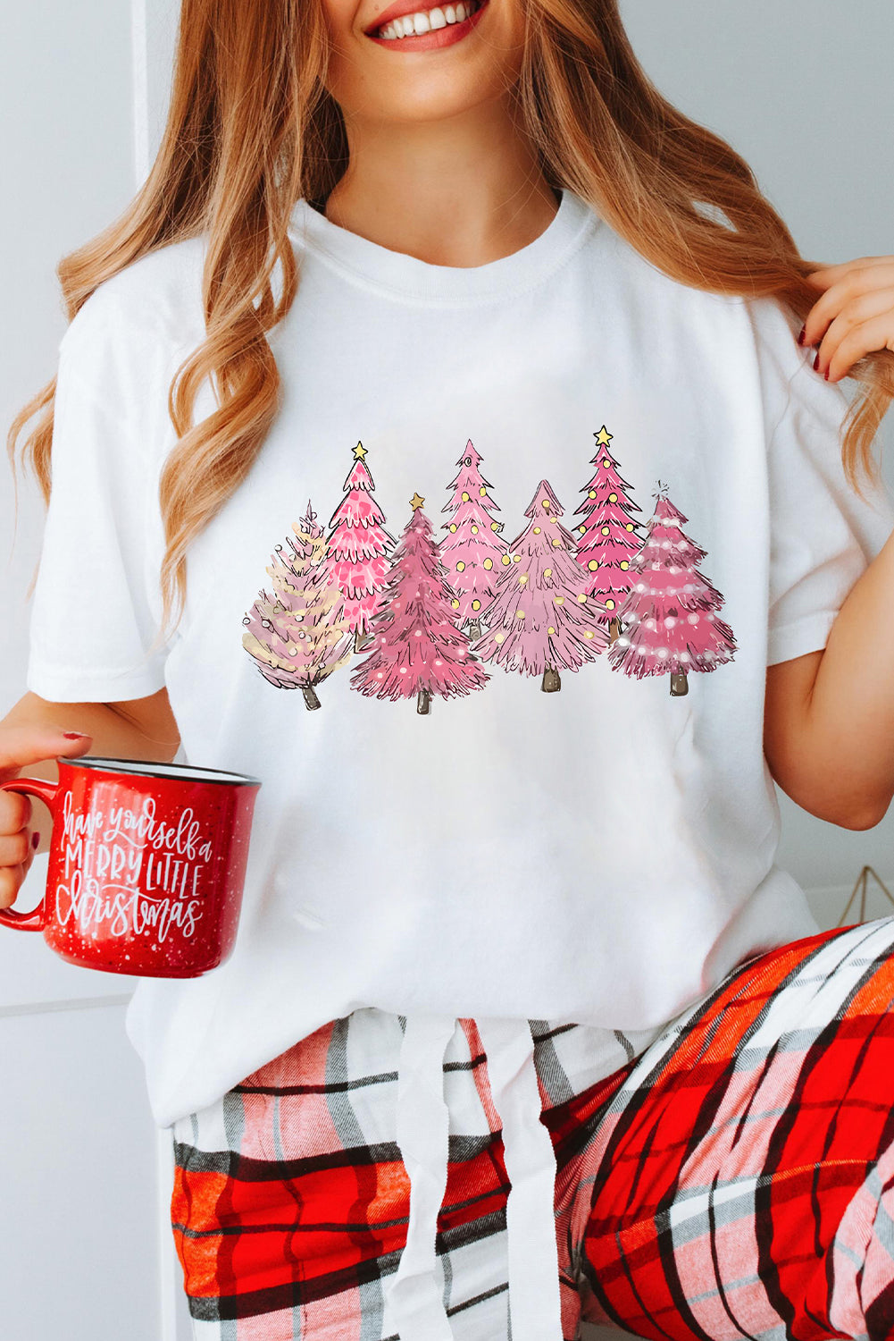 White Christmas Trees Tee