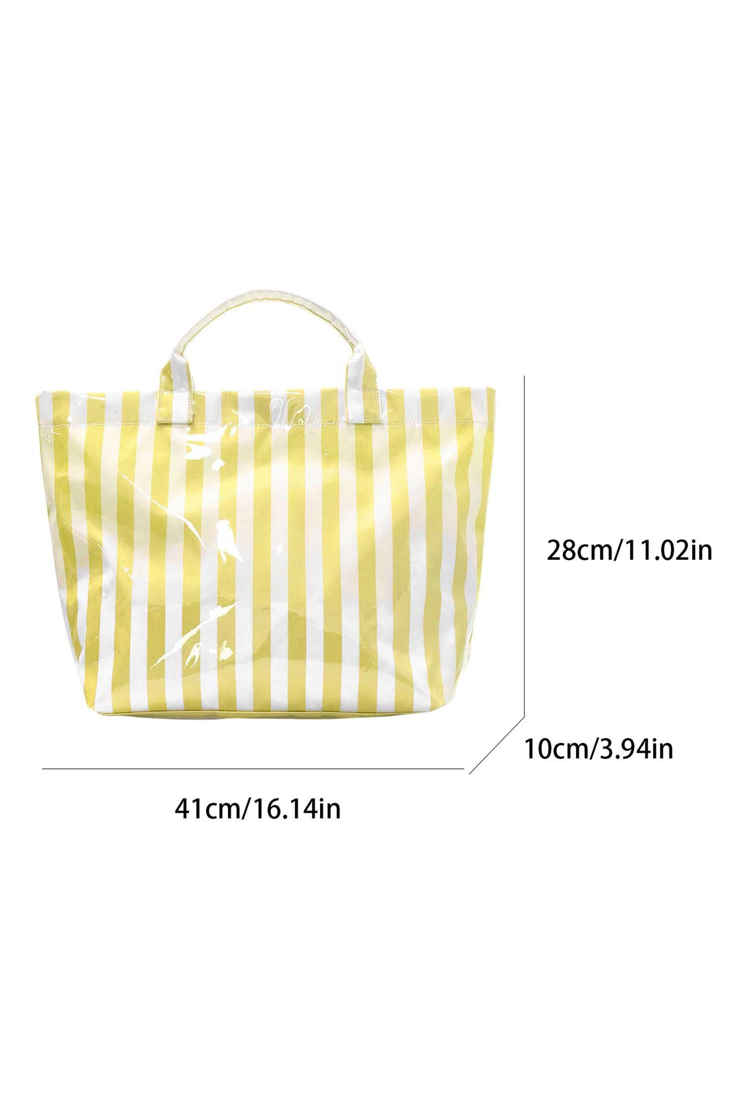 Large Waterproof Striped Carryall Tote Bag