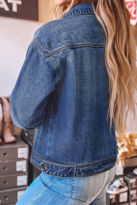 Vintage Wash Western Denim Jacket