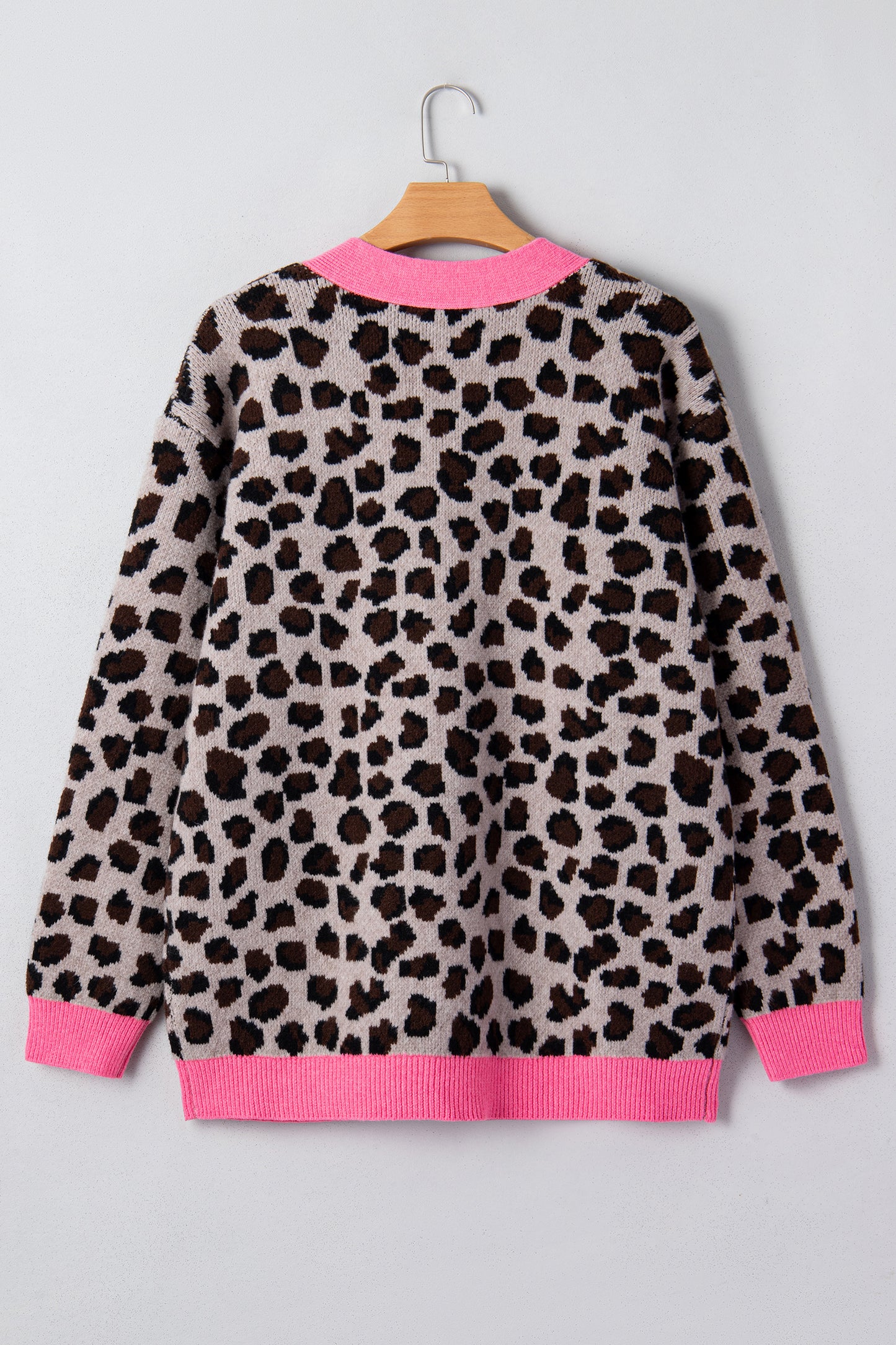 Oversized Leopard Print Cardigan