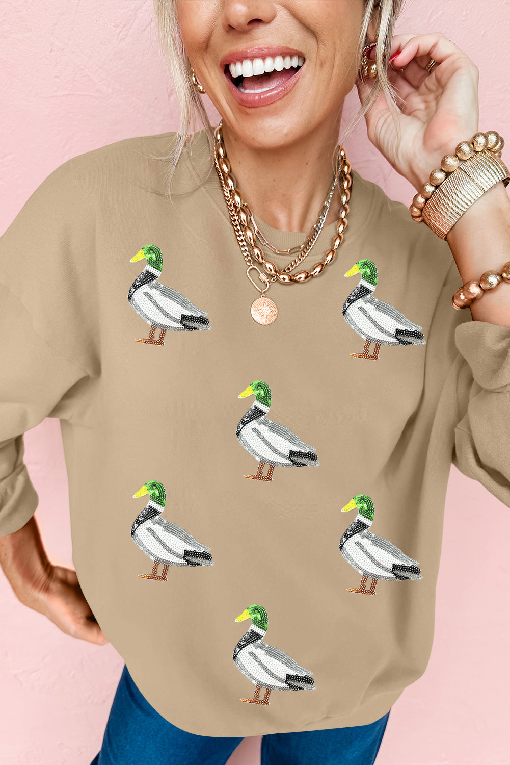 Sequin Mallard Duck Sweatshirt
