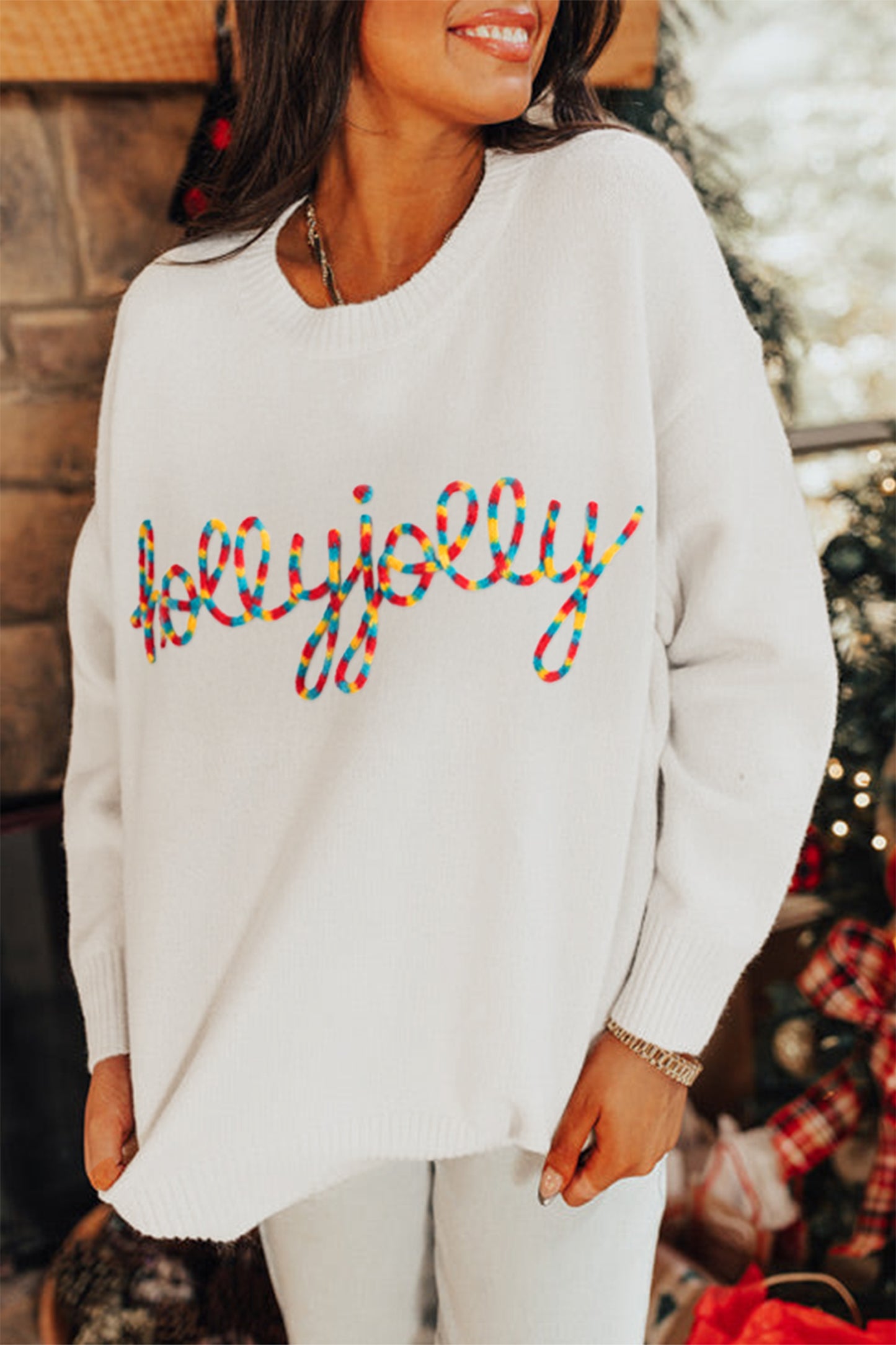 Colorful Holly Jolly Christmas  Sweater