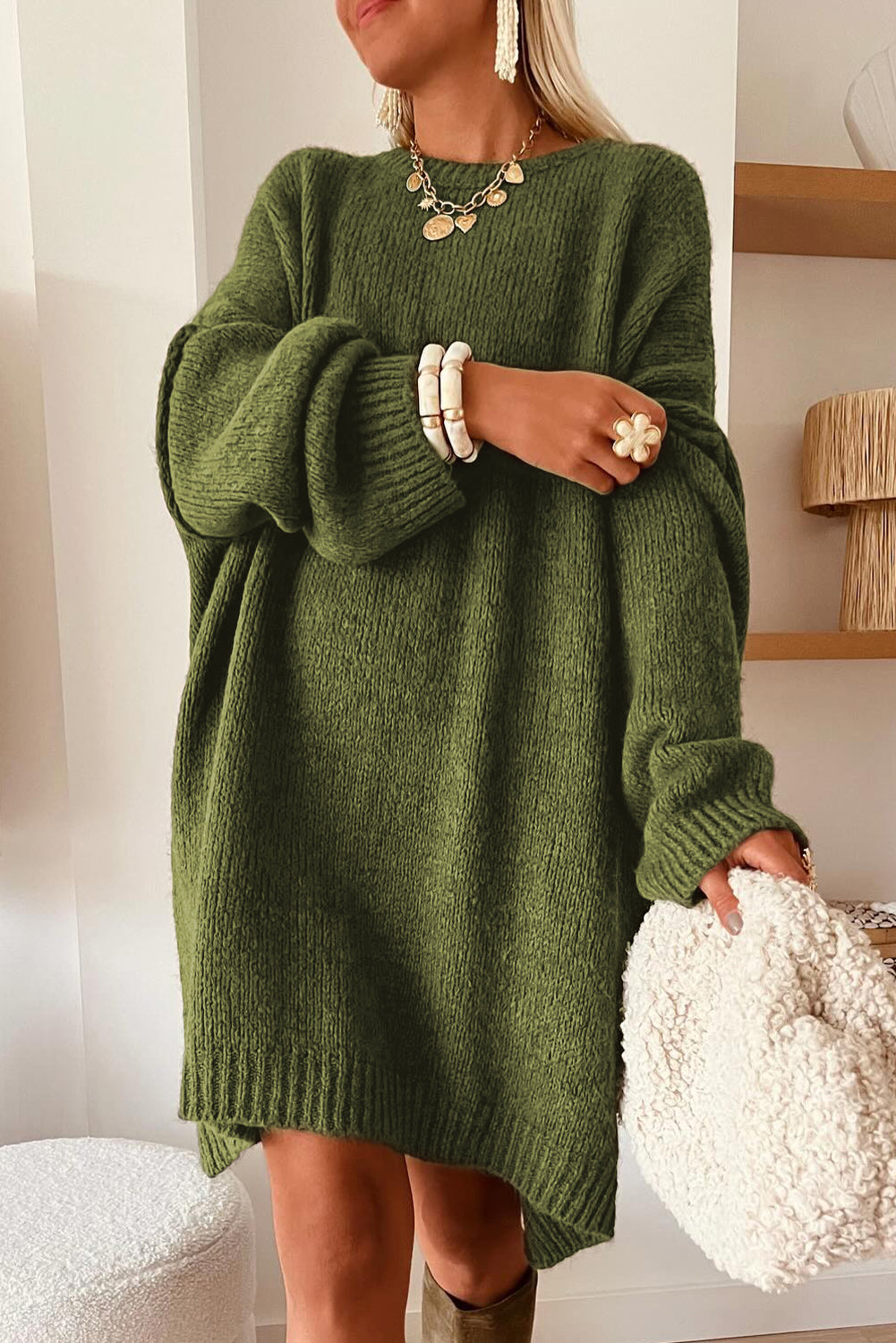 Oversize Slouchy Sweater Dress