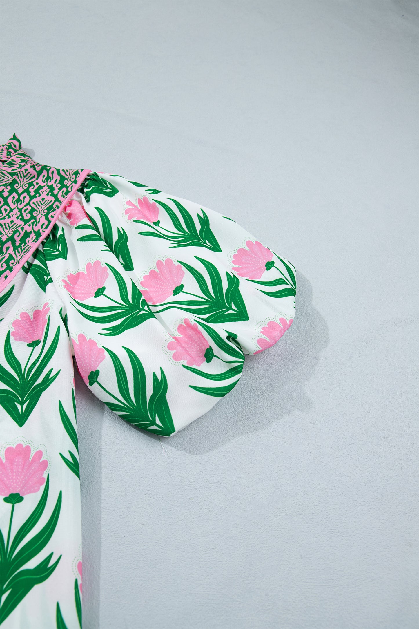 Green Floral Blouse