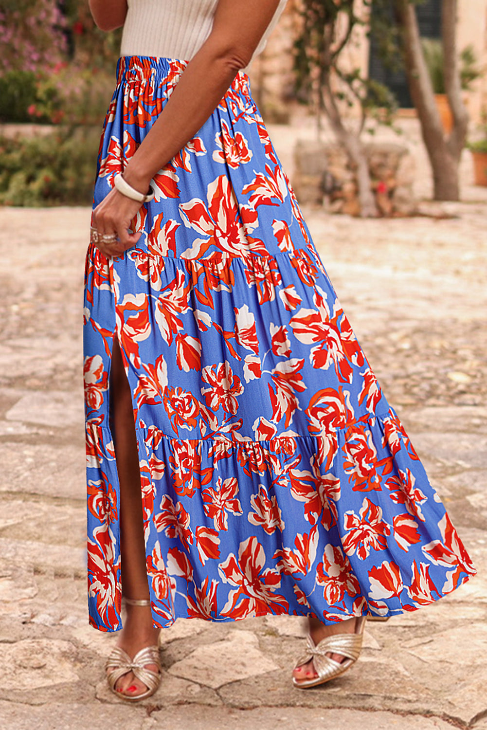 Boho Tiered Maxi Skirt