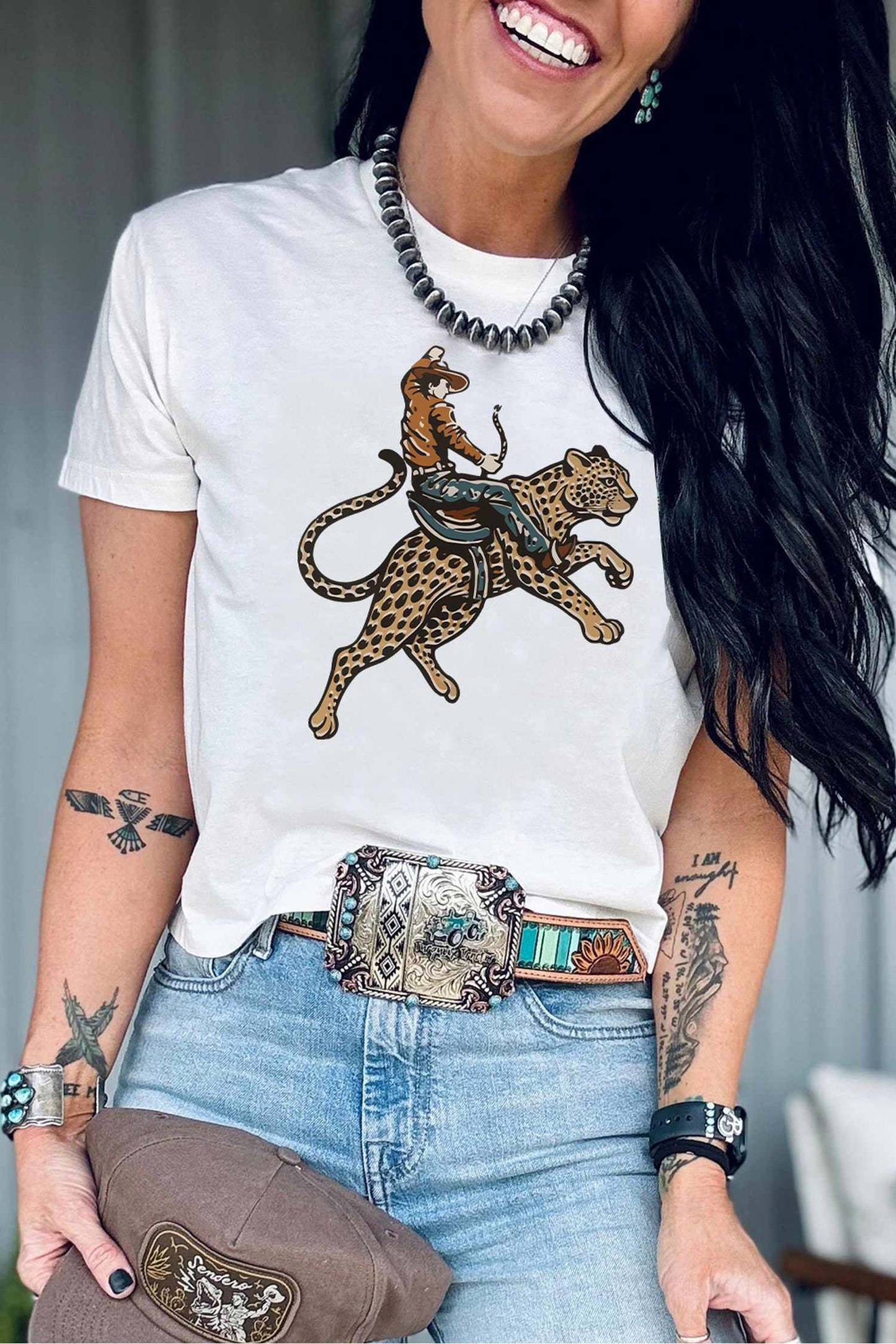 Leopard Cowboy Tee