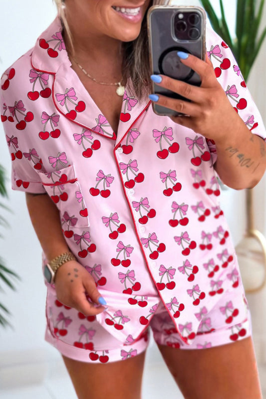 Bow Print Pajama Set