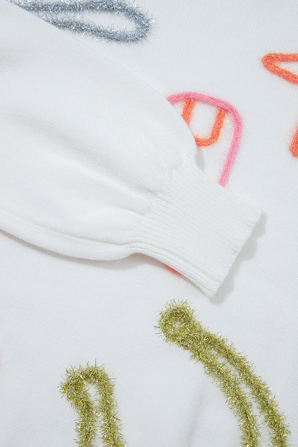 White Tinsel Western Sweater