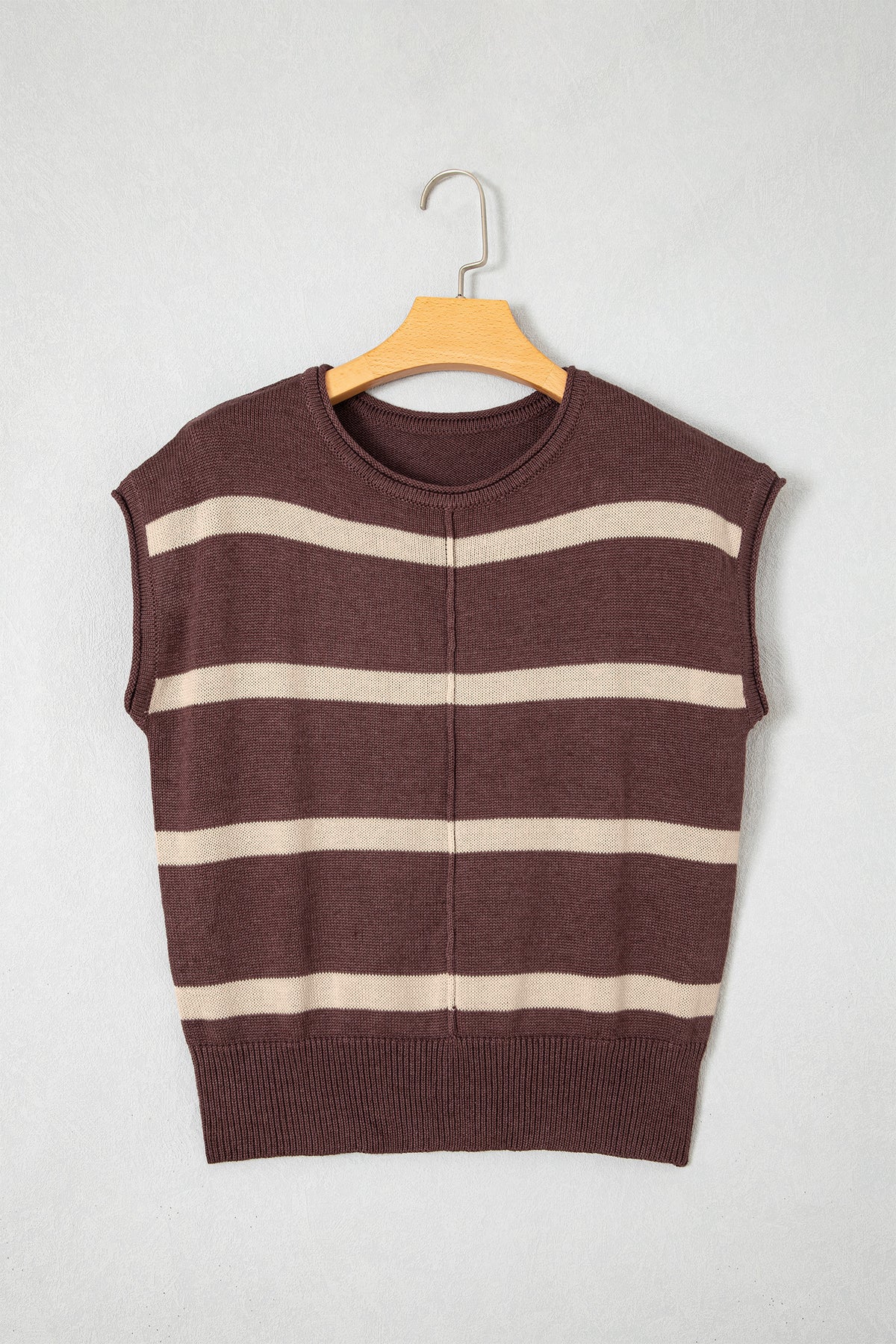 Western Stripe Short Sleeve Sweater