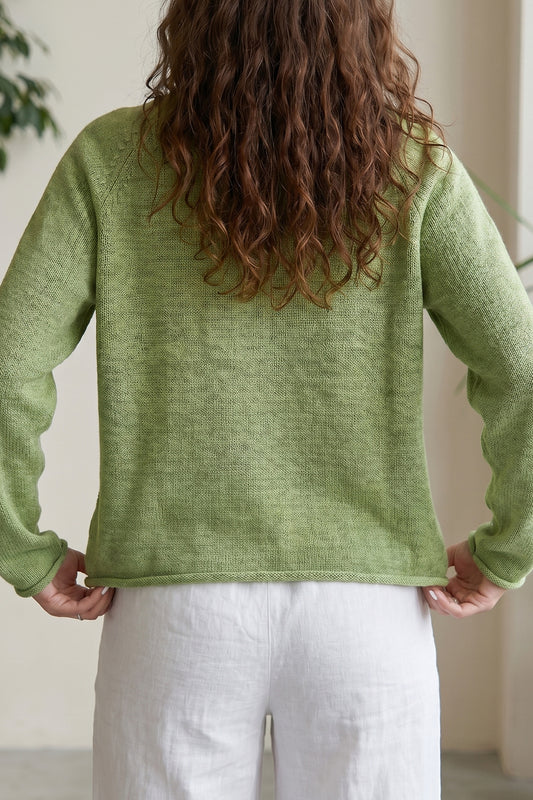 Mist Green Fish Sweater