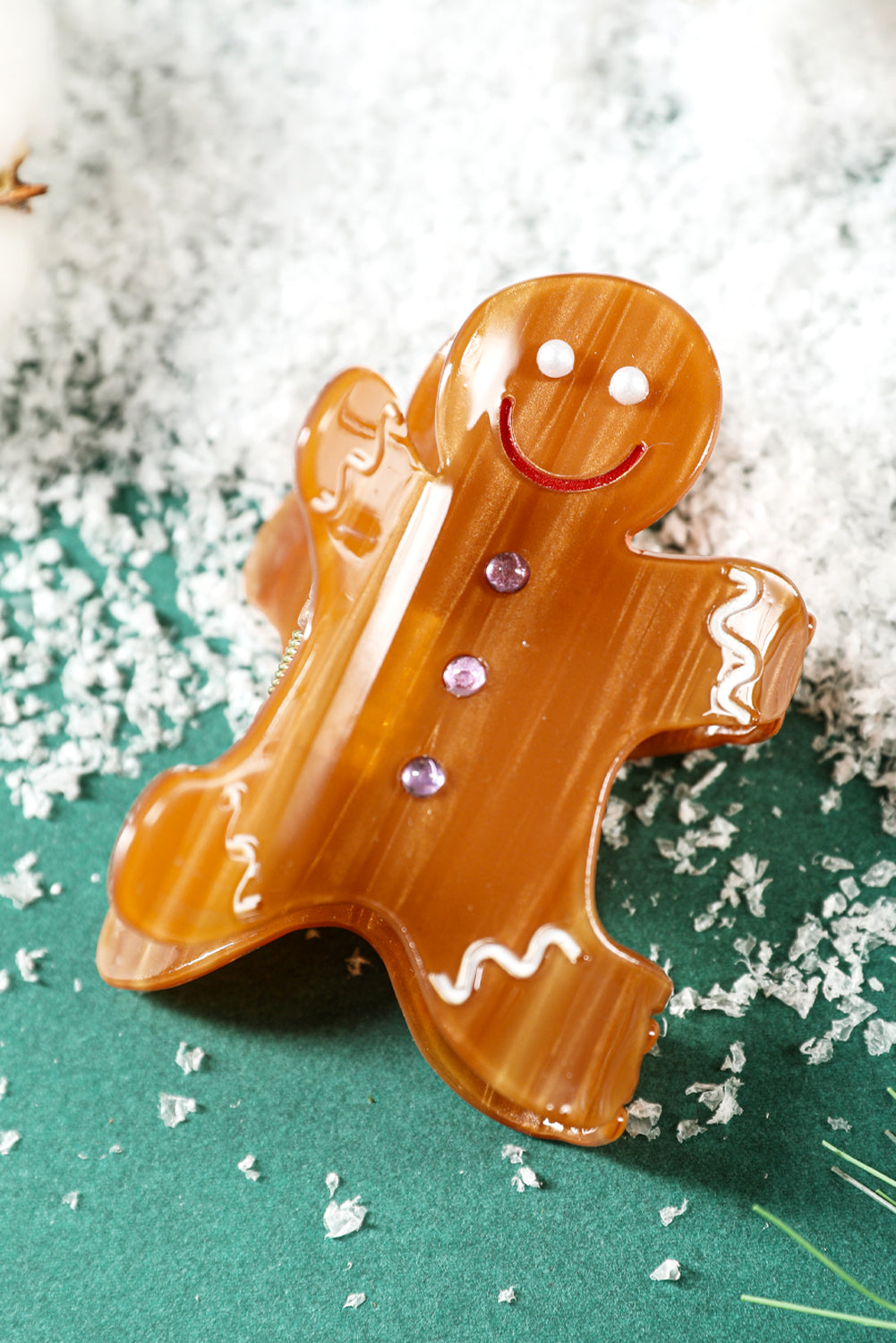 Gingerbread Man Hair Claw Clip