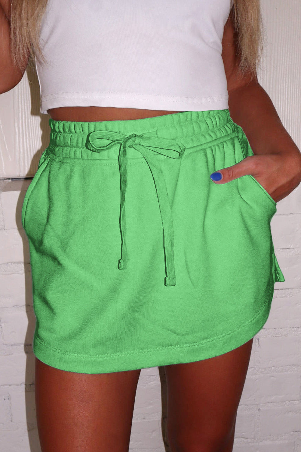 French Terry Drawstring Skort