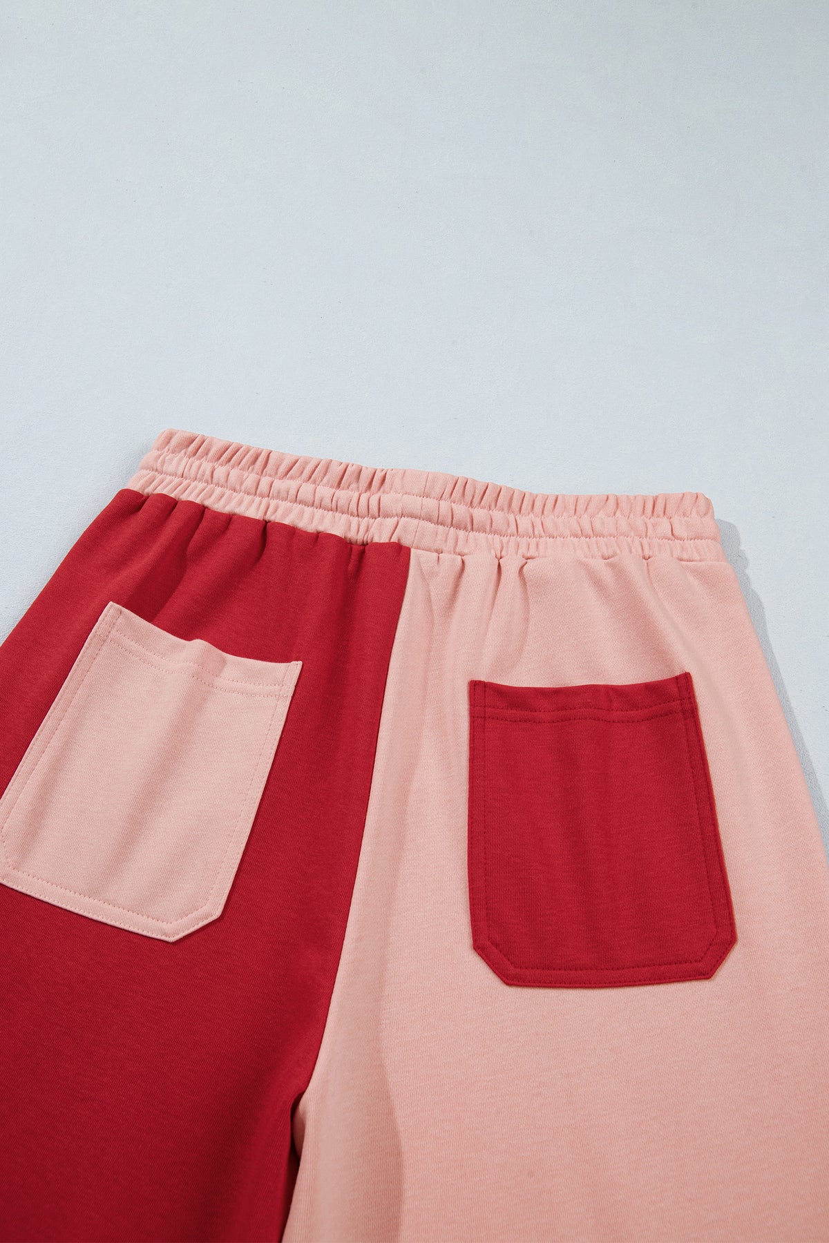 Raw Seam Patchwork Wide Leg Pants