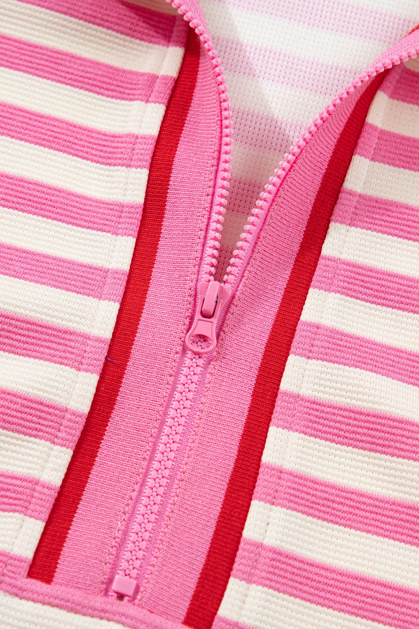 Striped Quarter Zip Skort Set