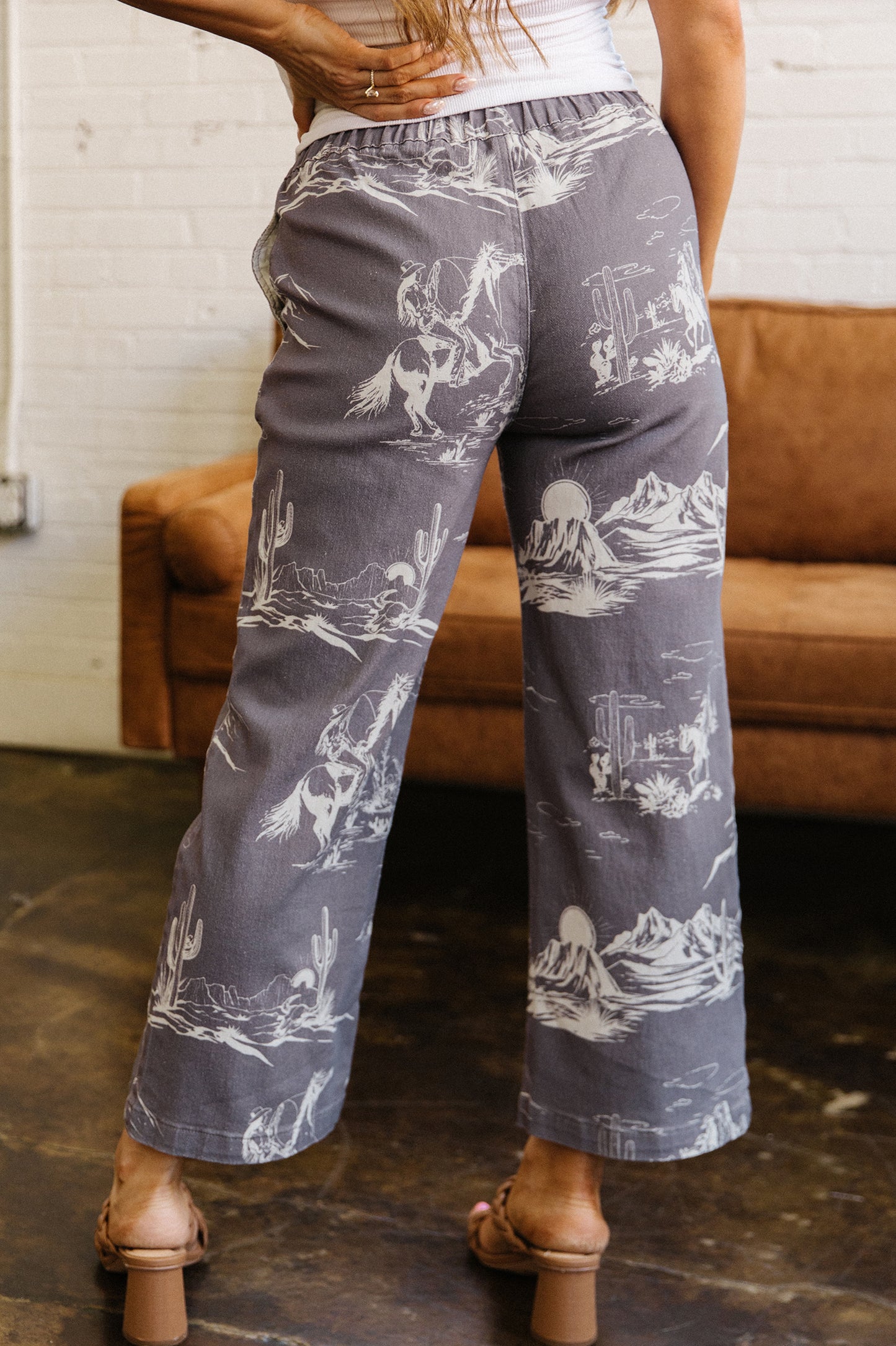 Wild West Vintage Printed Jeans