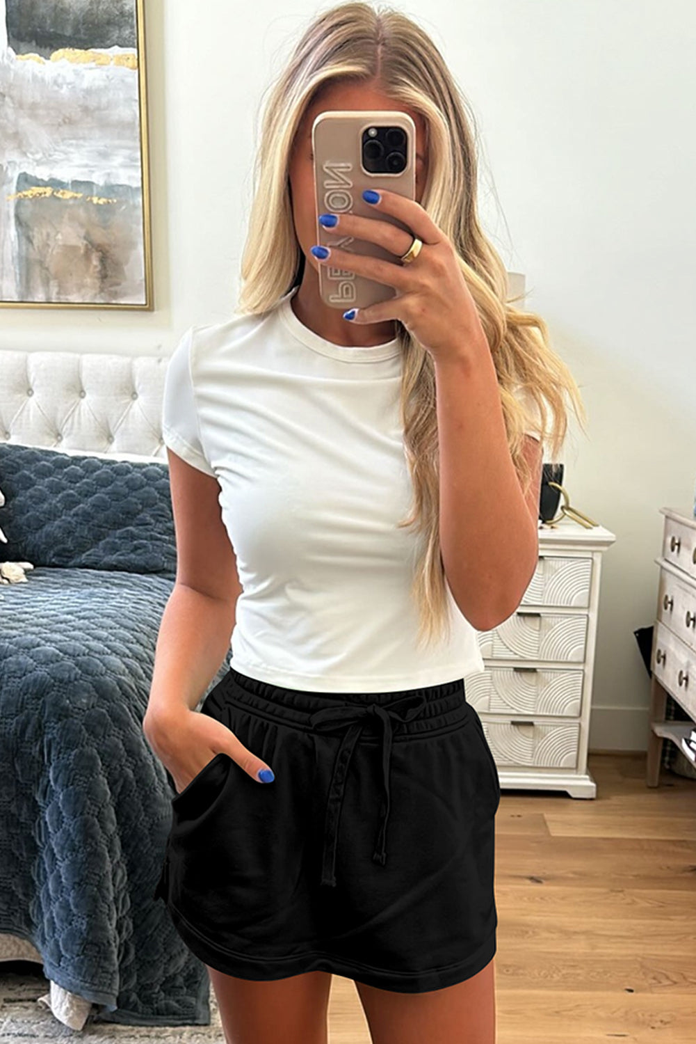 French Terry Drawstring Skort