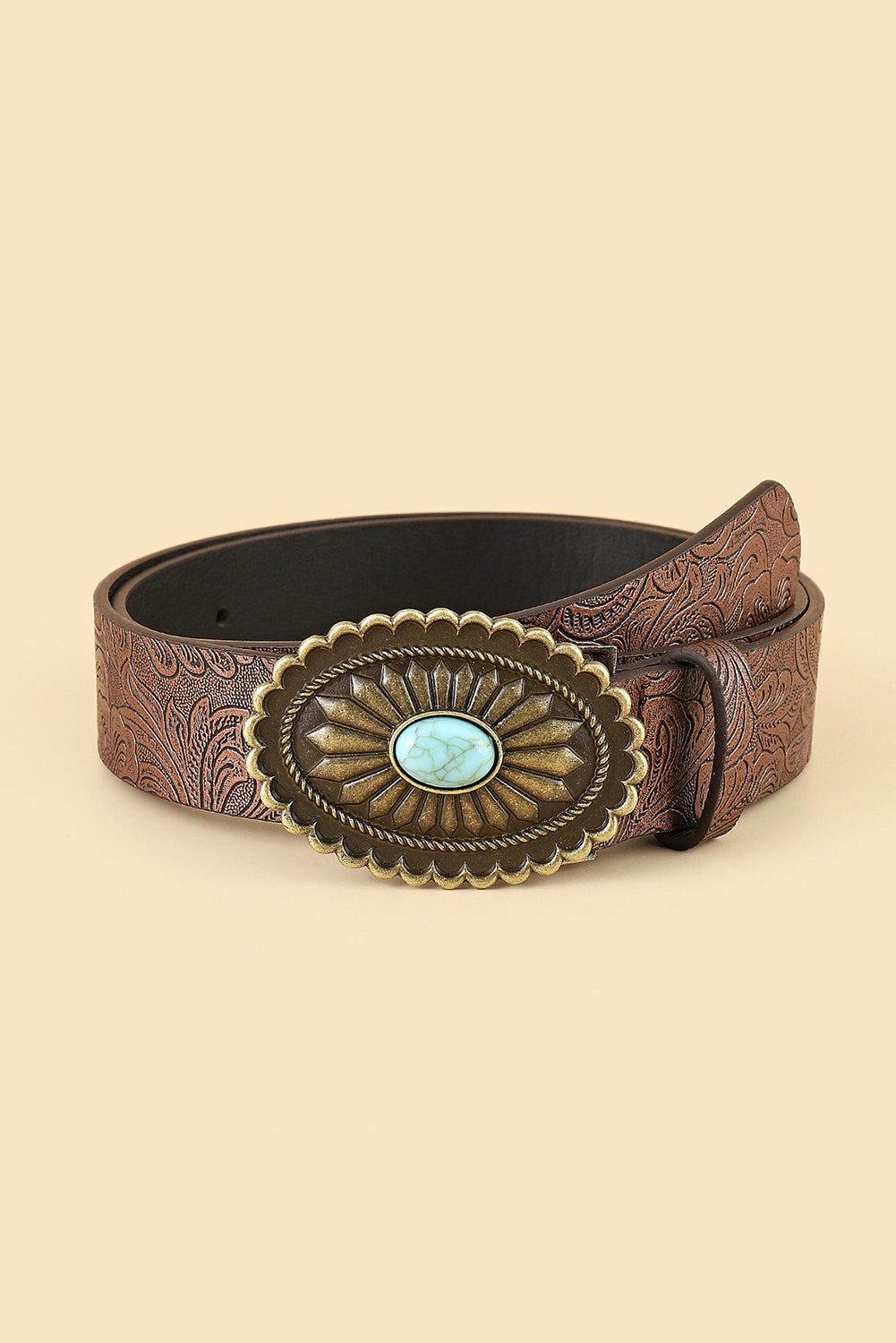 Turquoise Vegan Leather Belt