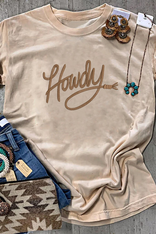 Howdy Embroidered Western Tee