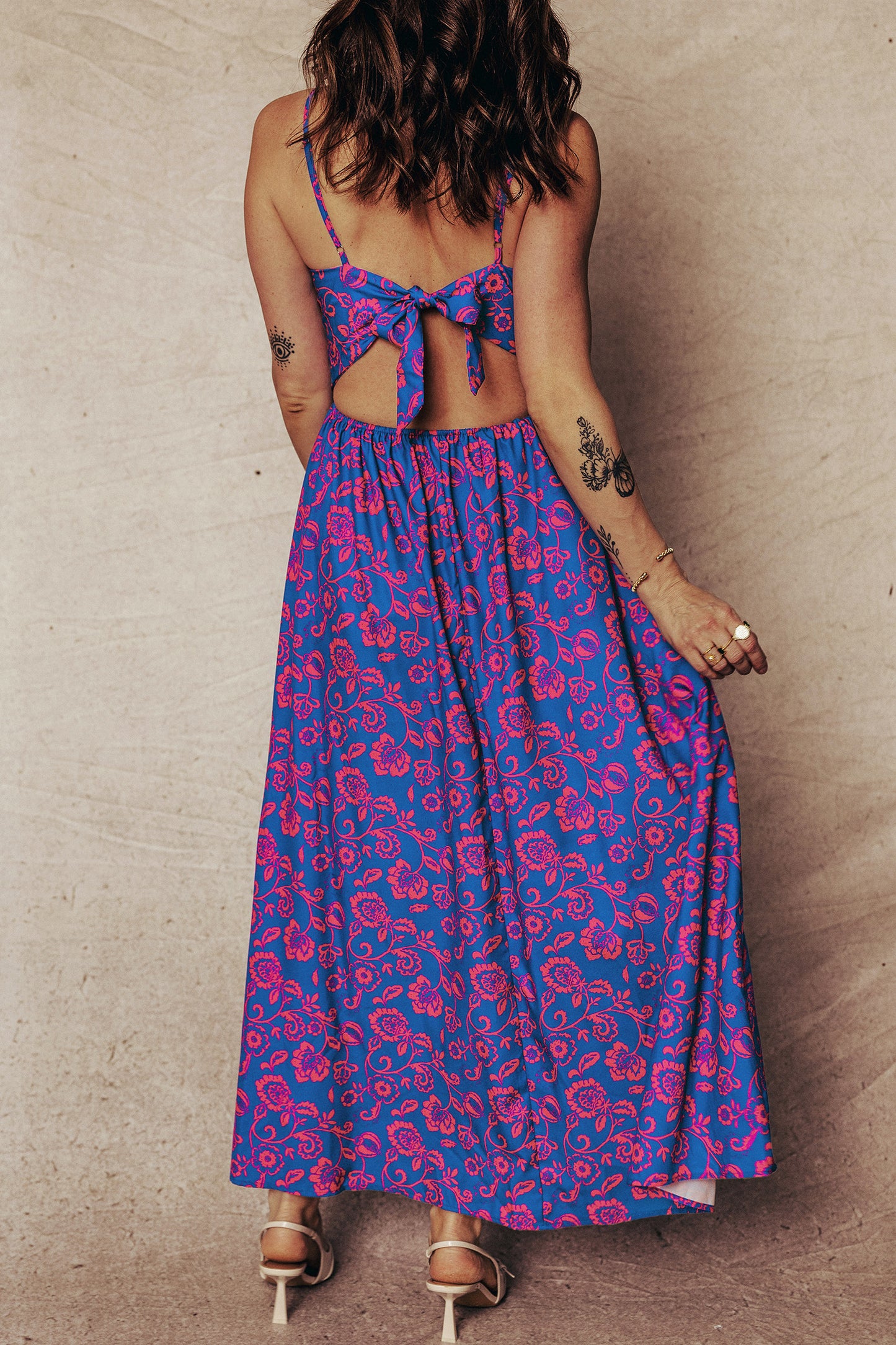 Blue Floral Maxi Dress