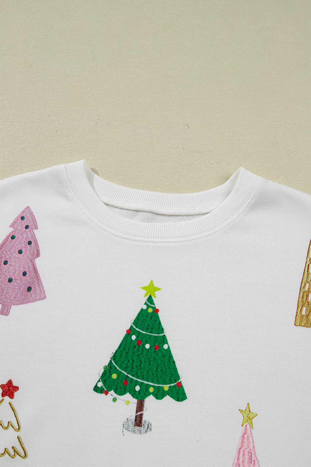 Christmas Tree Long Sleeve Top and Shorts Pajama Set