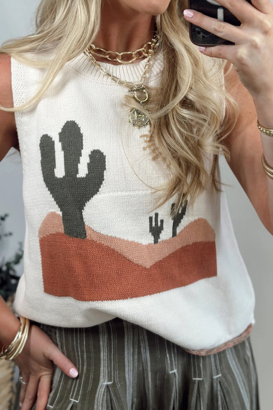 Western Cactus Sweater