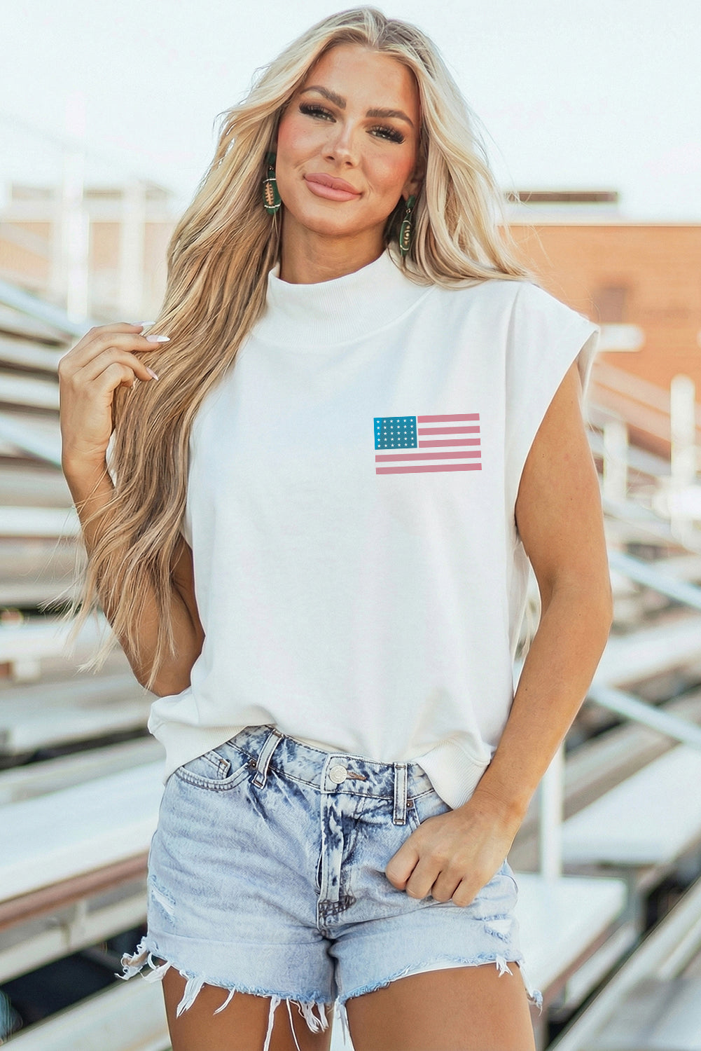 Live Free Flag Top