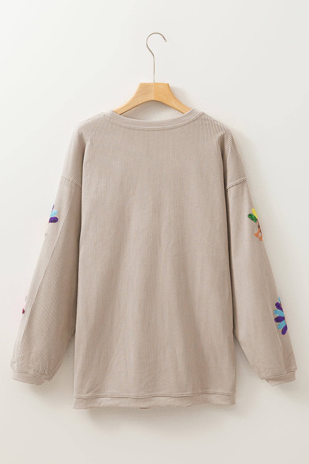 Sequin Turkey Corded Baggy Sweatshirt