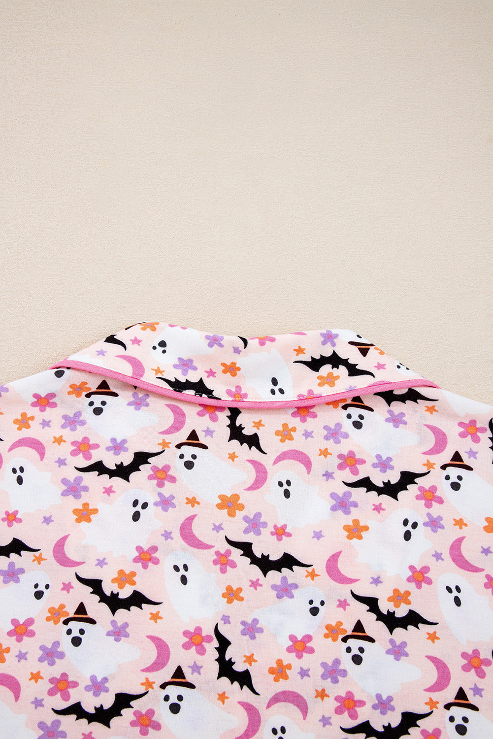 Pink Cute Halloween Ghost Pajama Set
