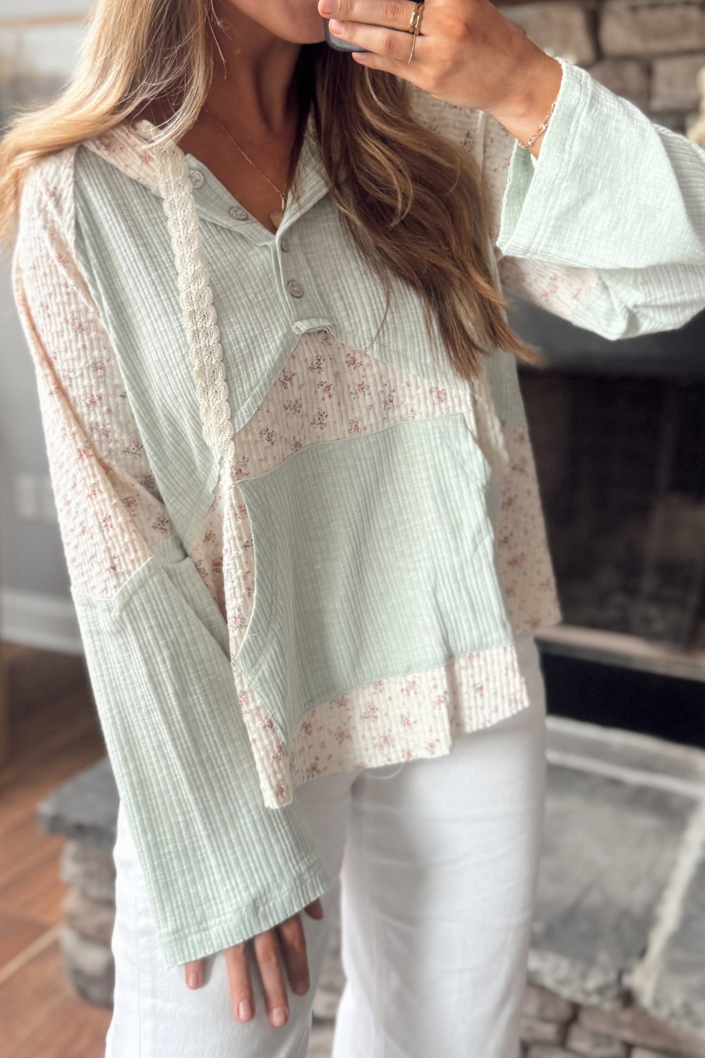 Floral Patchwork Hoodie