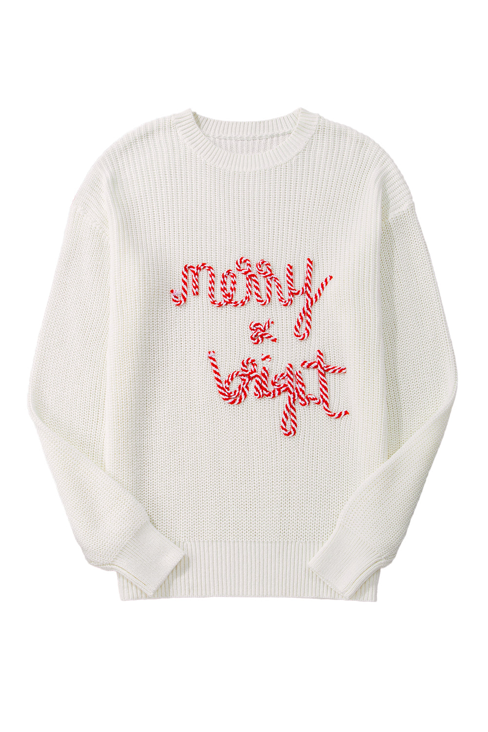 White Merry & Bright Christmas Sweater