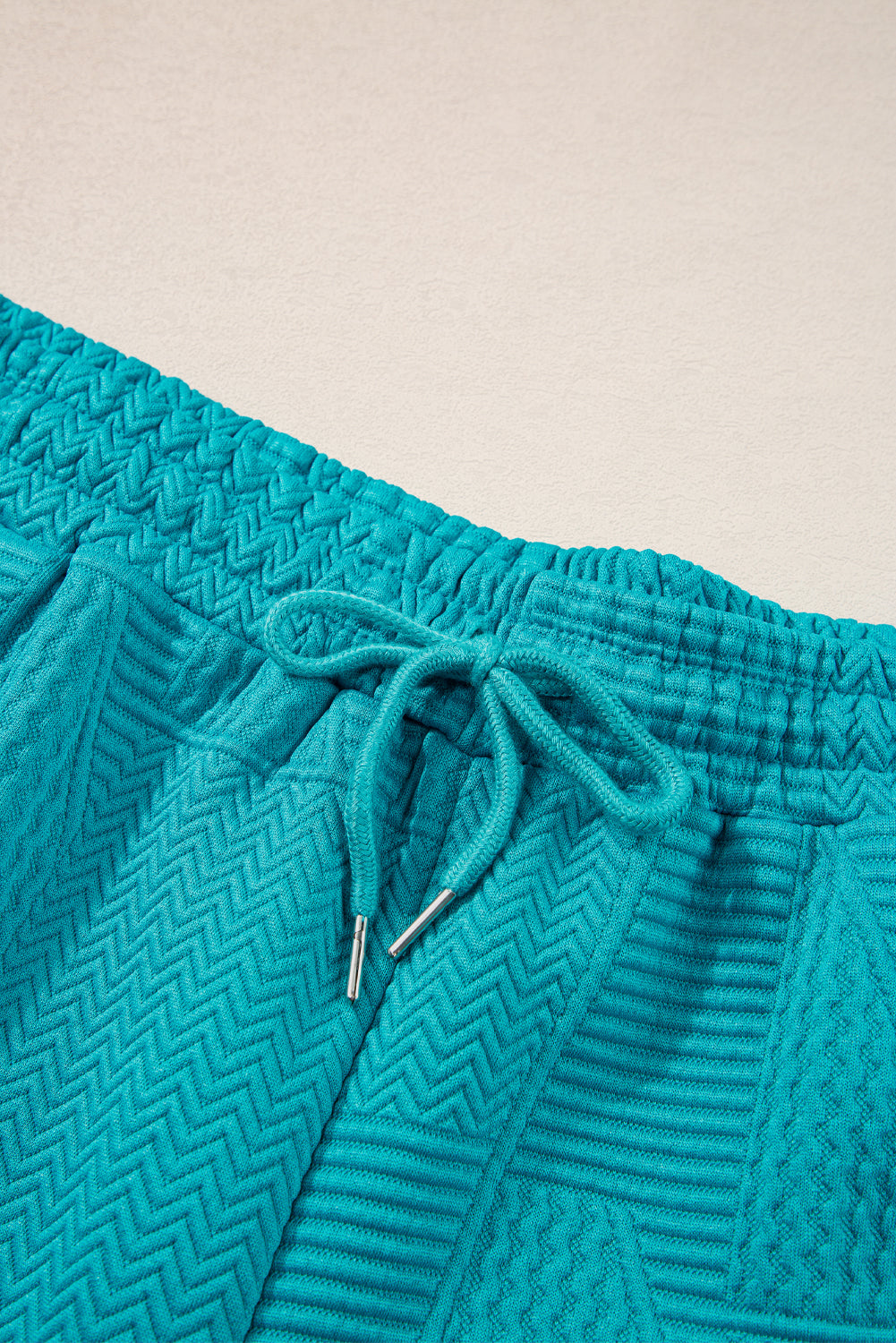 Textured Ruffle Top Shorts Set