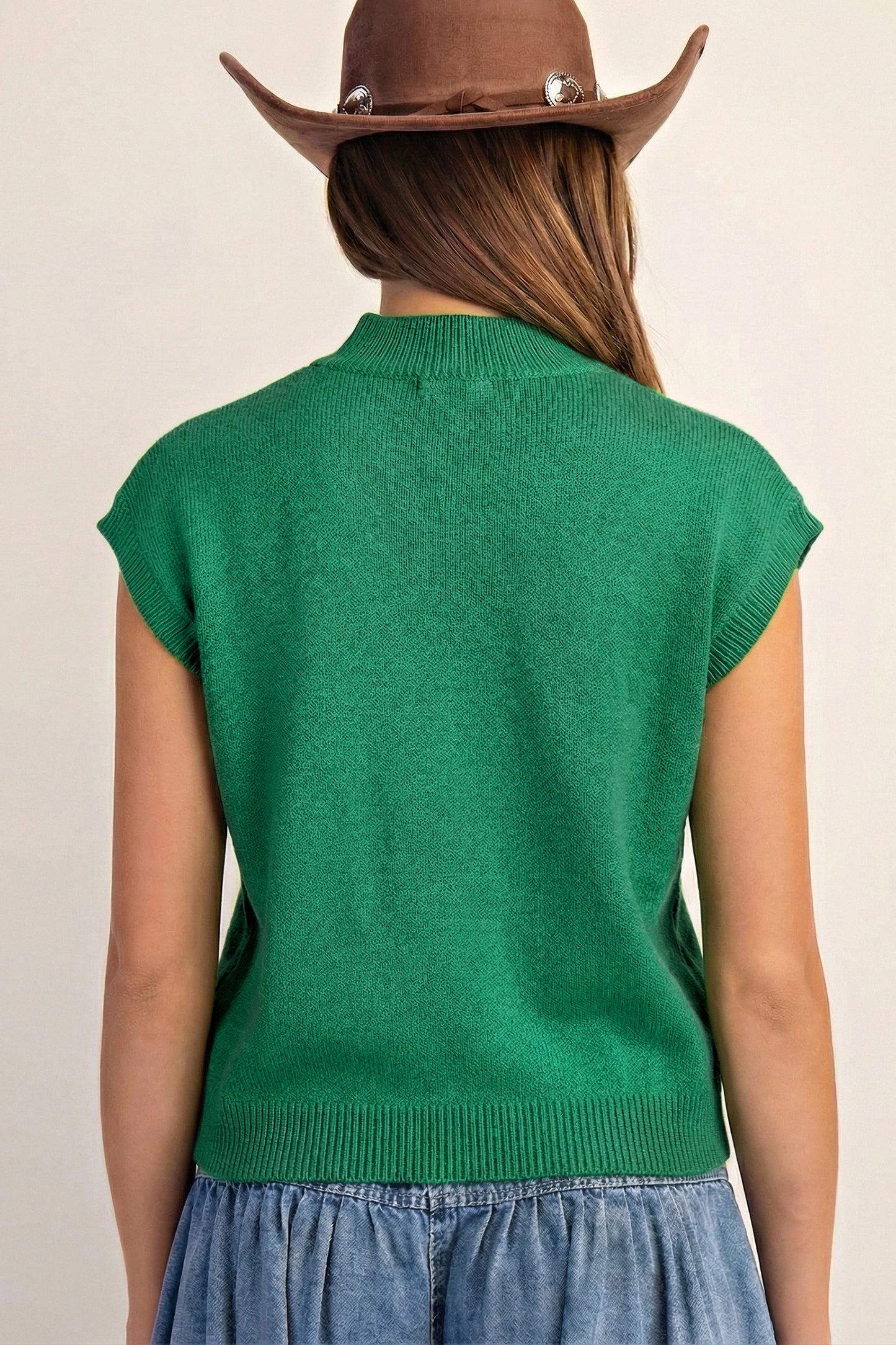 Horseshoes Mock Neck Sweater