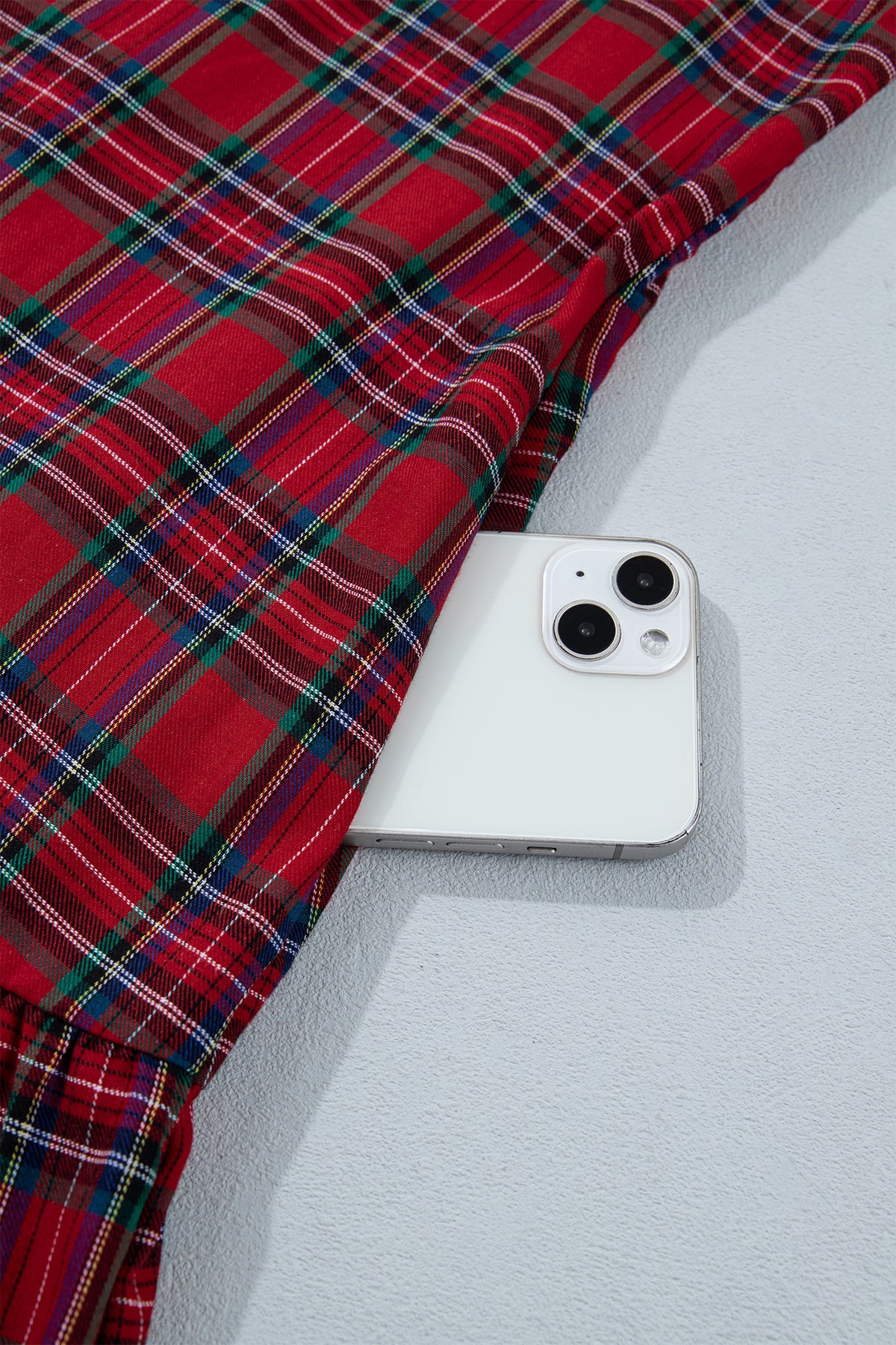 Festive Red Plaid Dress
