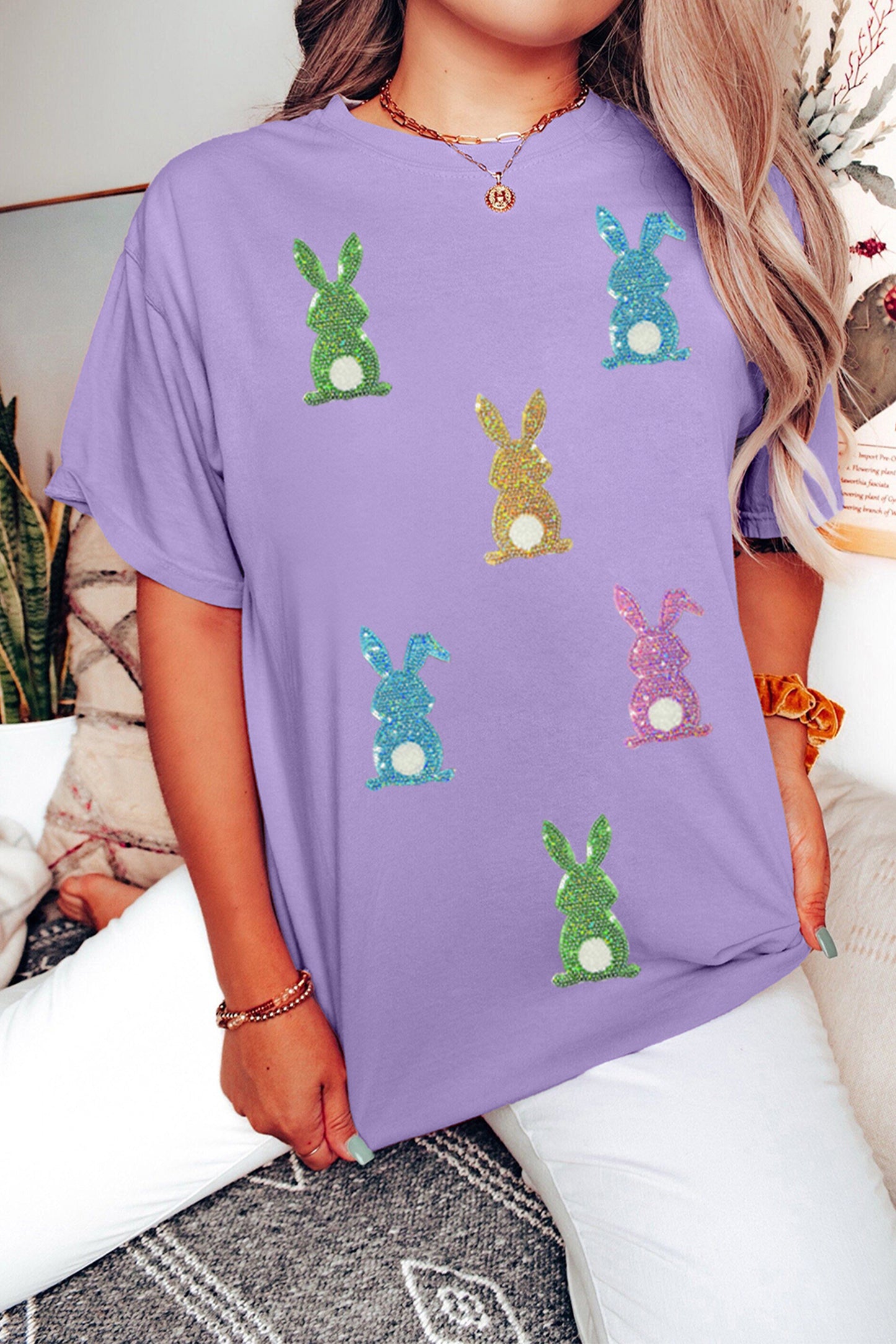 Sequin Easter Bunny Tee