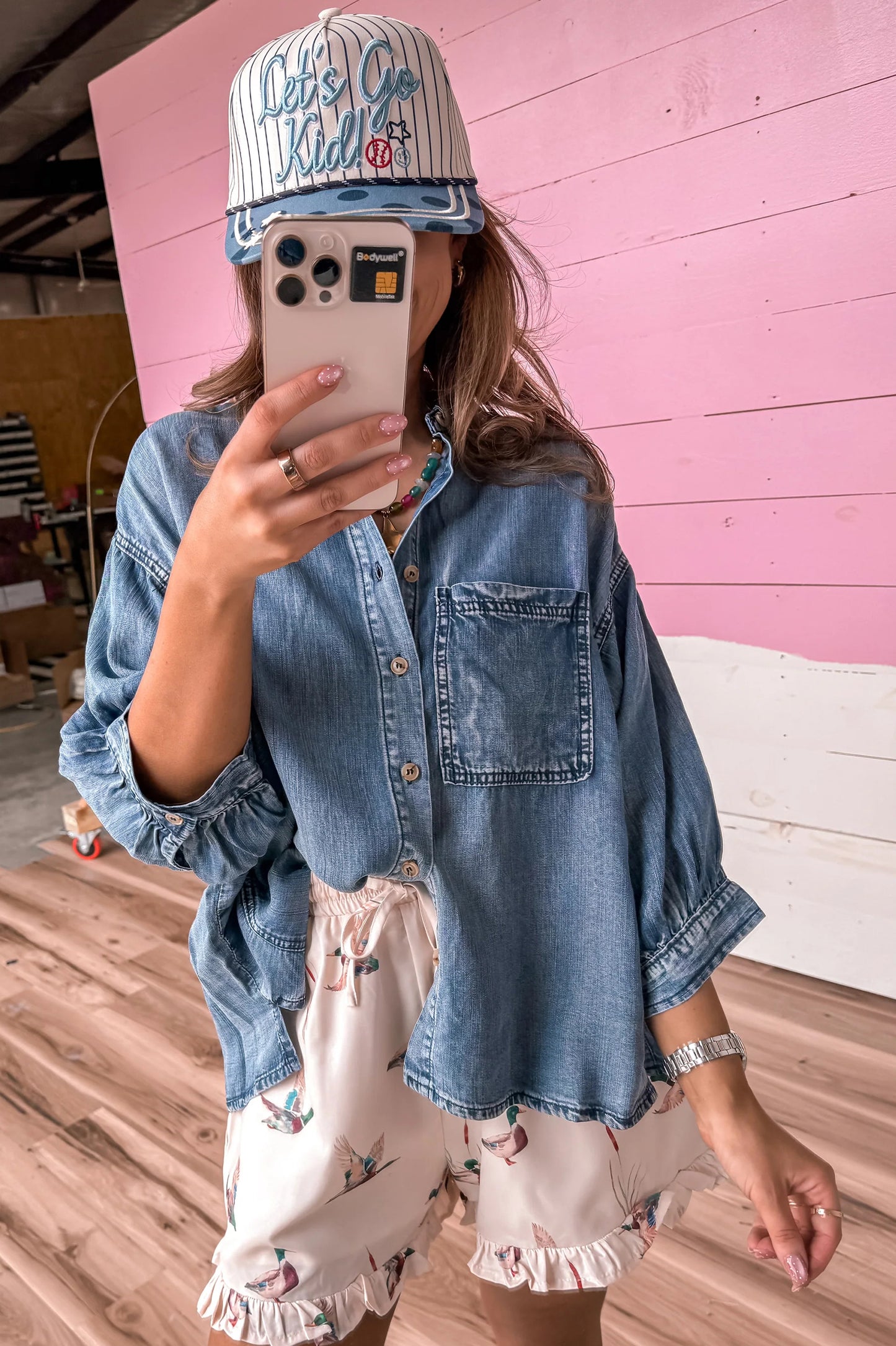 Three Quarter Denim Shirt
