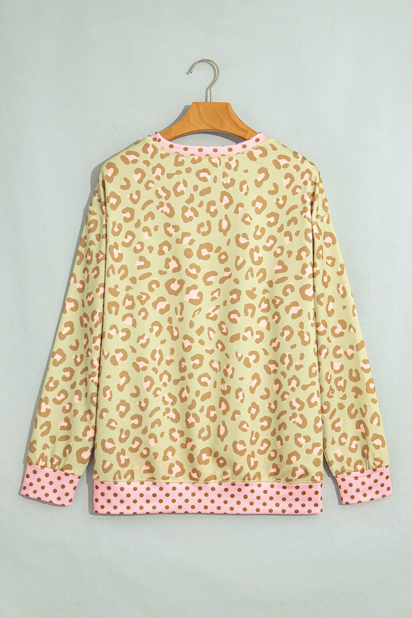 Leopard Polka Dot Trim Top