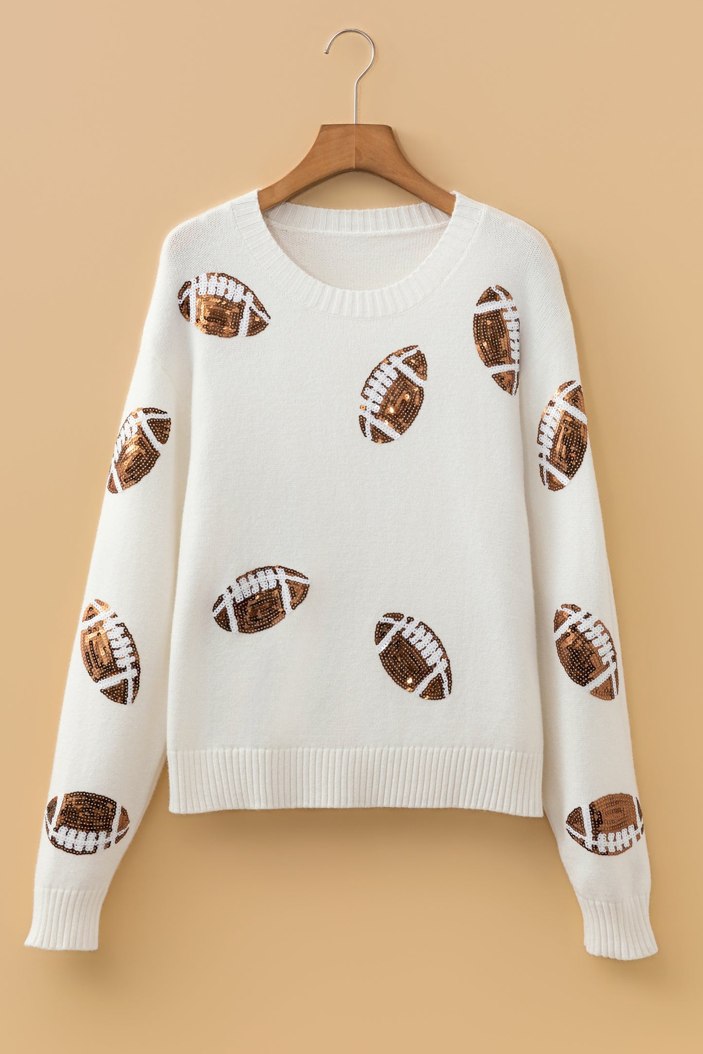 Sequin Football Sweater