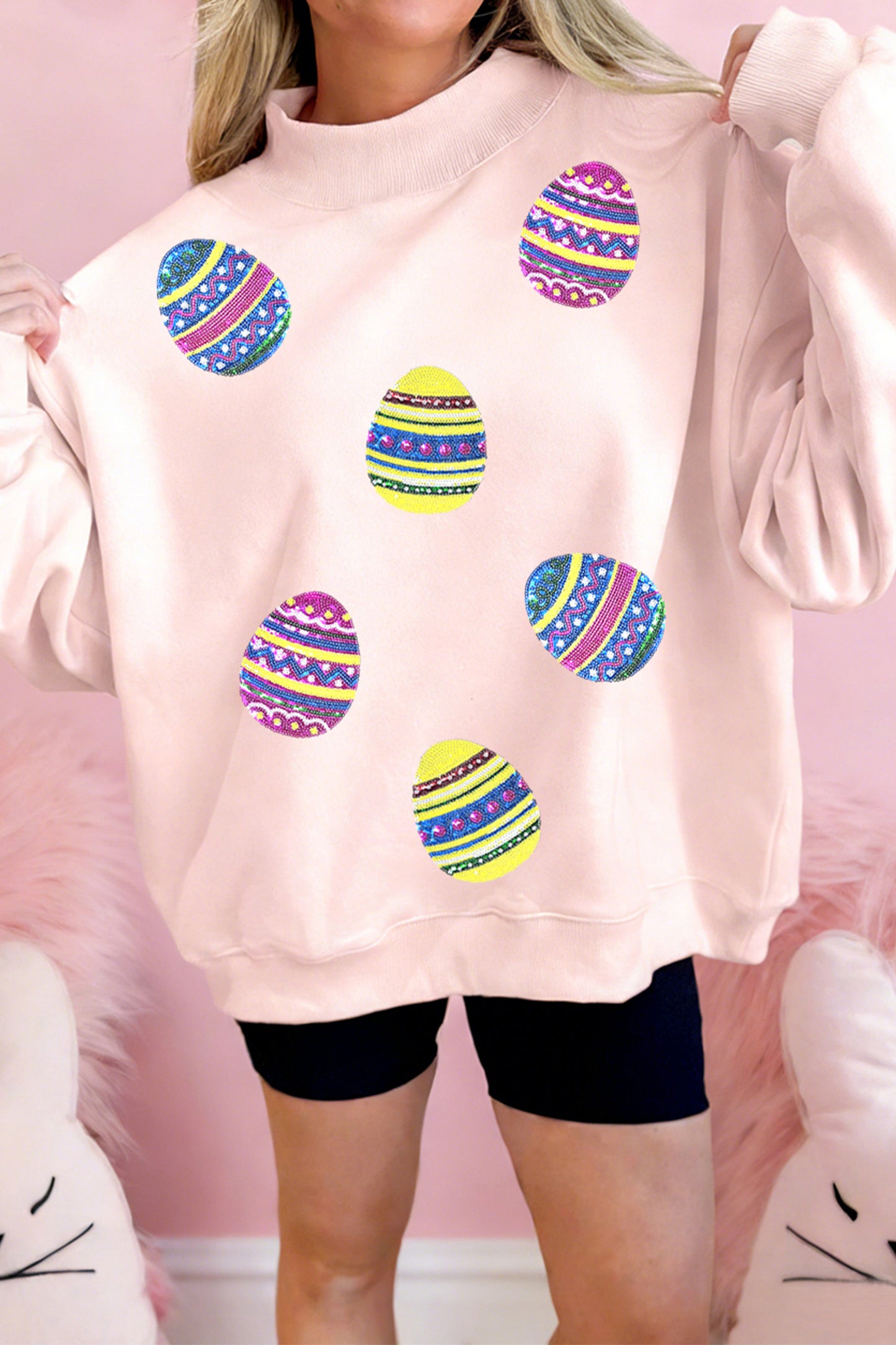 Sequin Easter Egg Sweatshirt