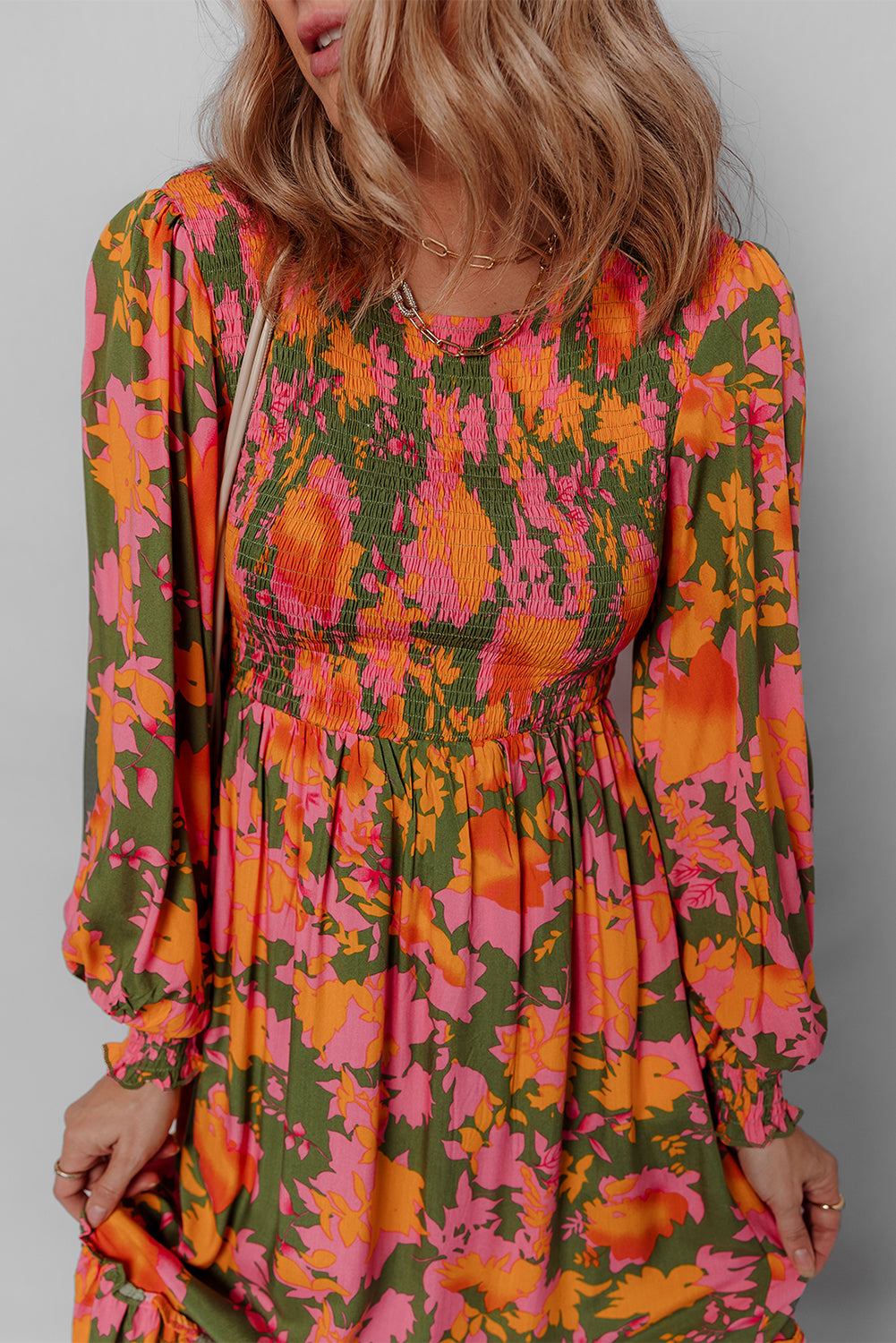 Fall Floral Tiered Dress
