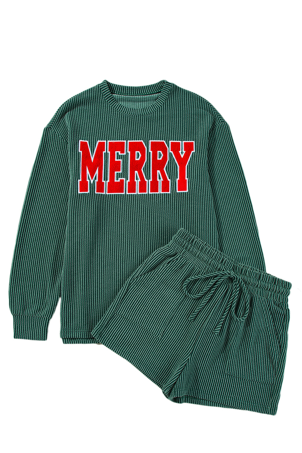 Corded MERRY Shorts Pajama Set