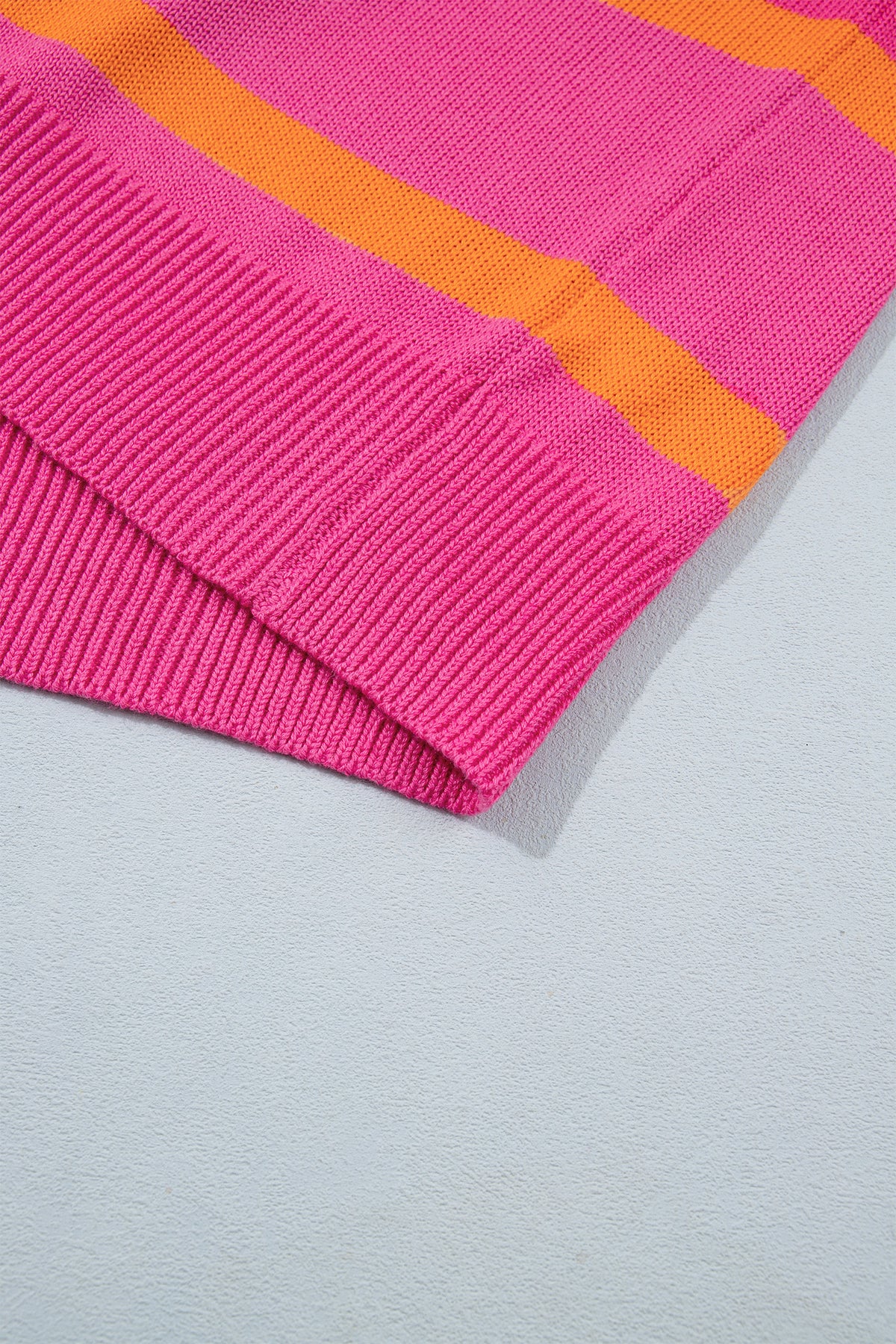 Western Stripe Short Sleeve Sweater