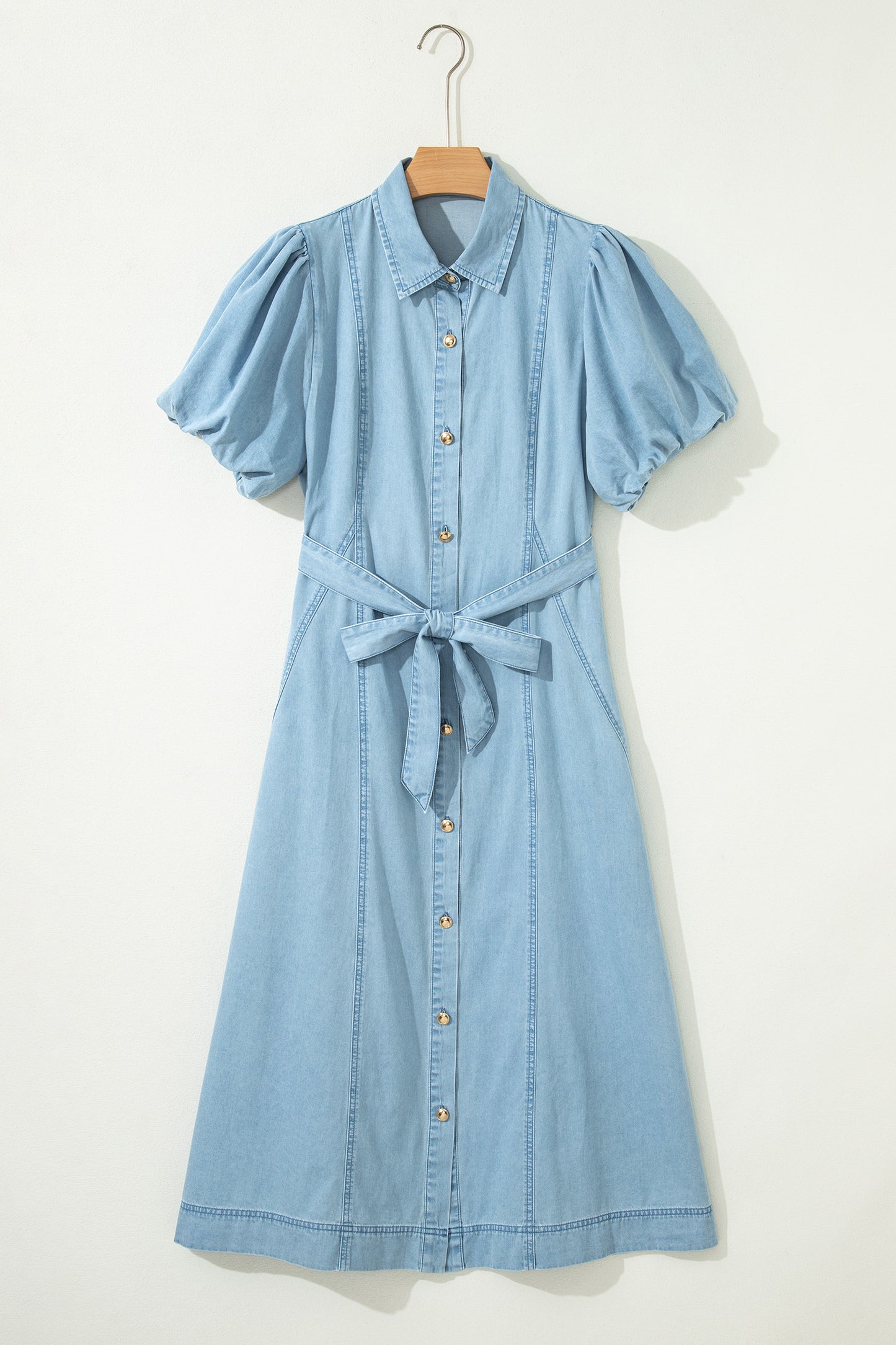 Denim Button Front Dress