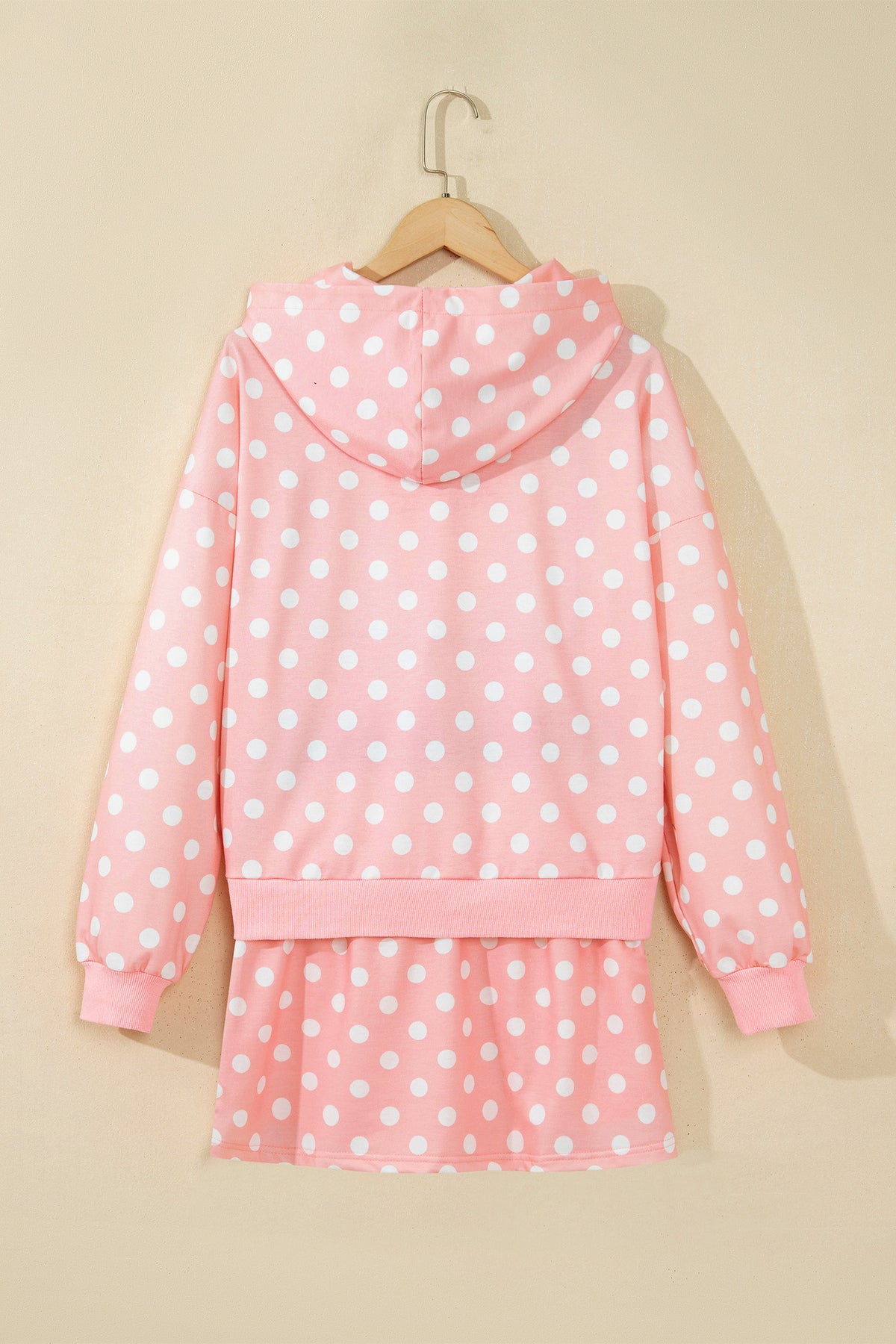 Polka Dot Hoodie & Mini Skort Set