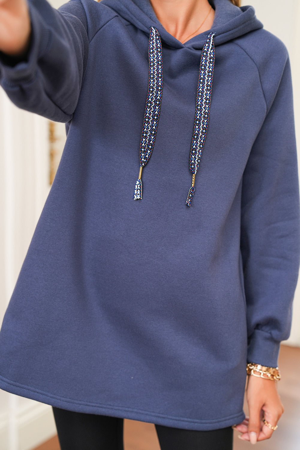 Oversized Drawstring Sweatshirt