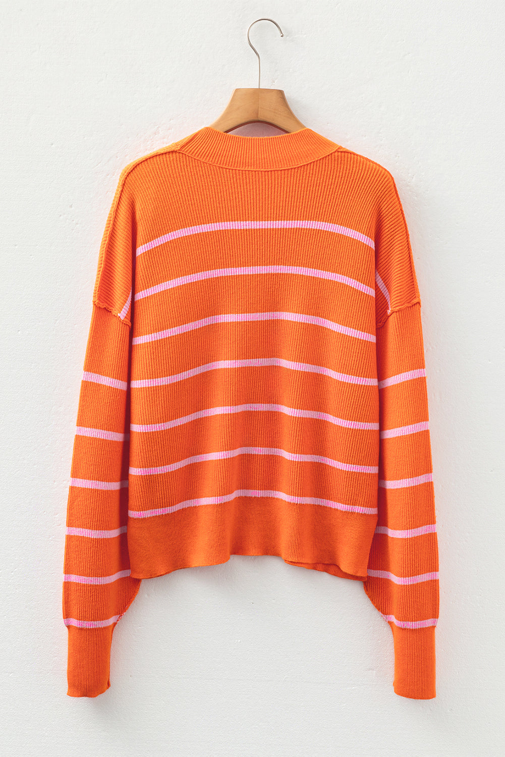 Orange Stripe Boxy Fit Sweater